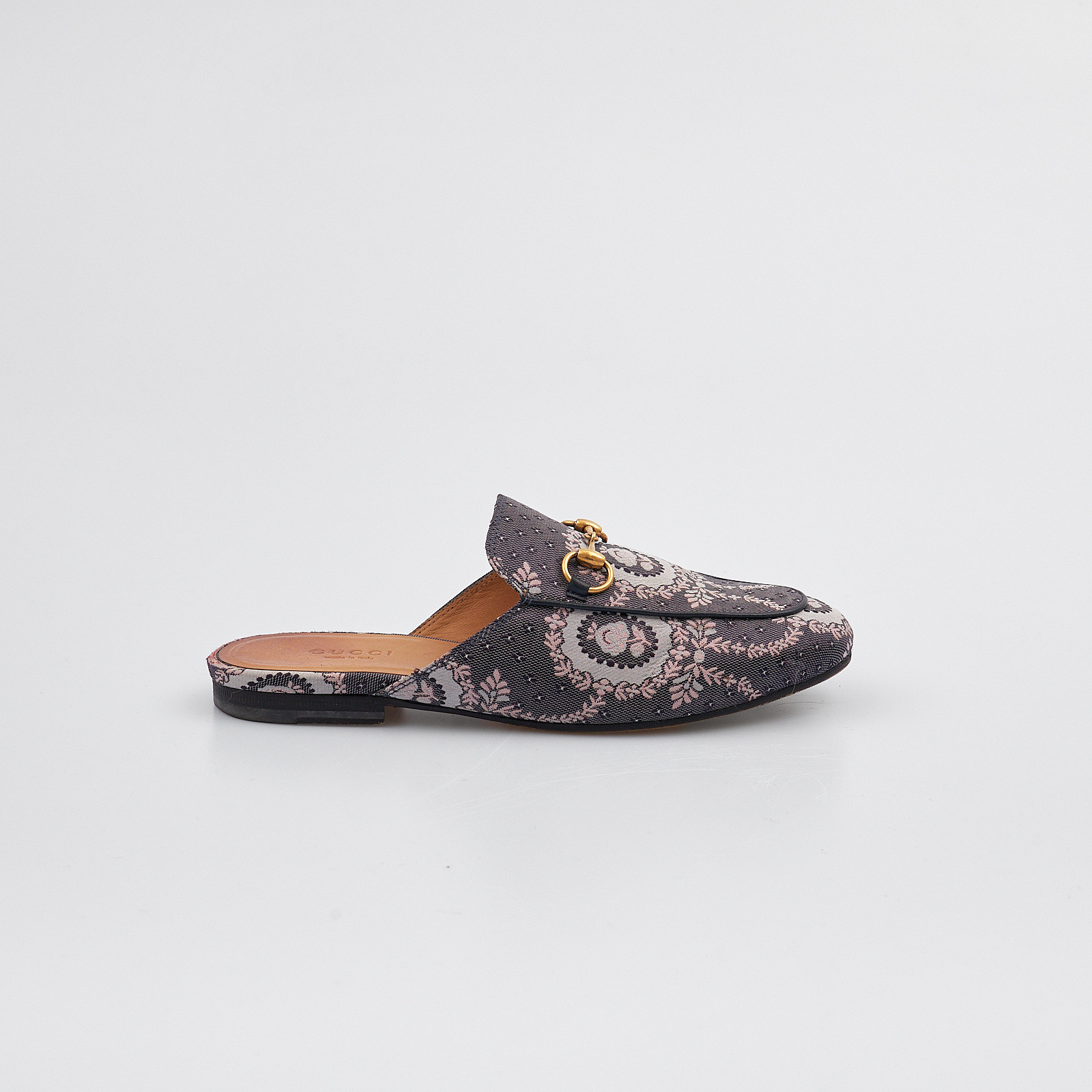 Мюли серого цвета Gucci - фото из каталога магазина брендовой одежды Second Friend Store Мюли Gucci - купить оригинал в секонд-хенде SFS - 1