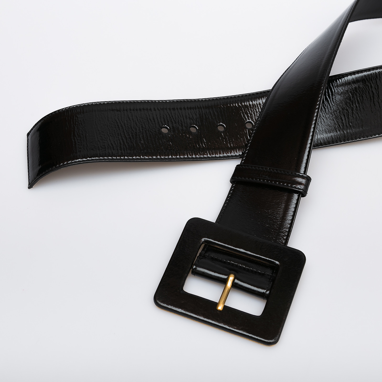 Ремень черного цвета Yves Saint Laurent - фото из каталога магазина брендовой одежды Second Friend Store Ремень Yves Saint Laurent - купить оригинал в секонд-хенде SFS - 4