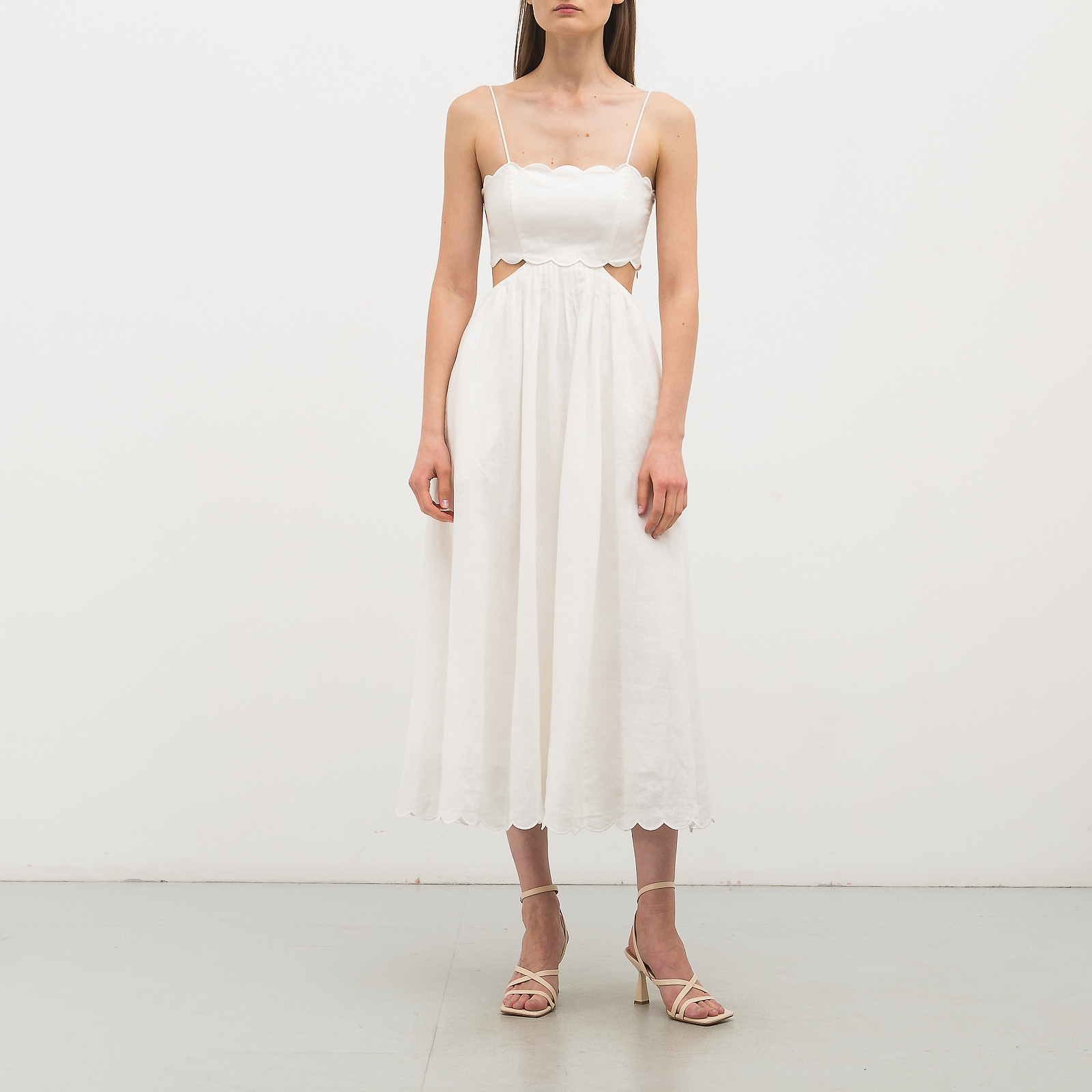 Платье белого цвета Zimmermann - фото из каталога магазина брендовой одежды Second Friend Store Платье Zimmermann - купить оригинал в секонд-хенде SFS - 1