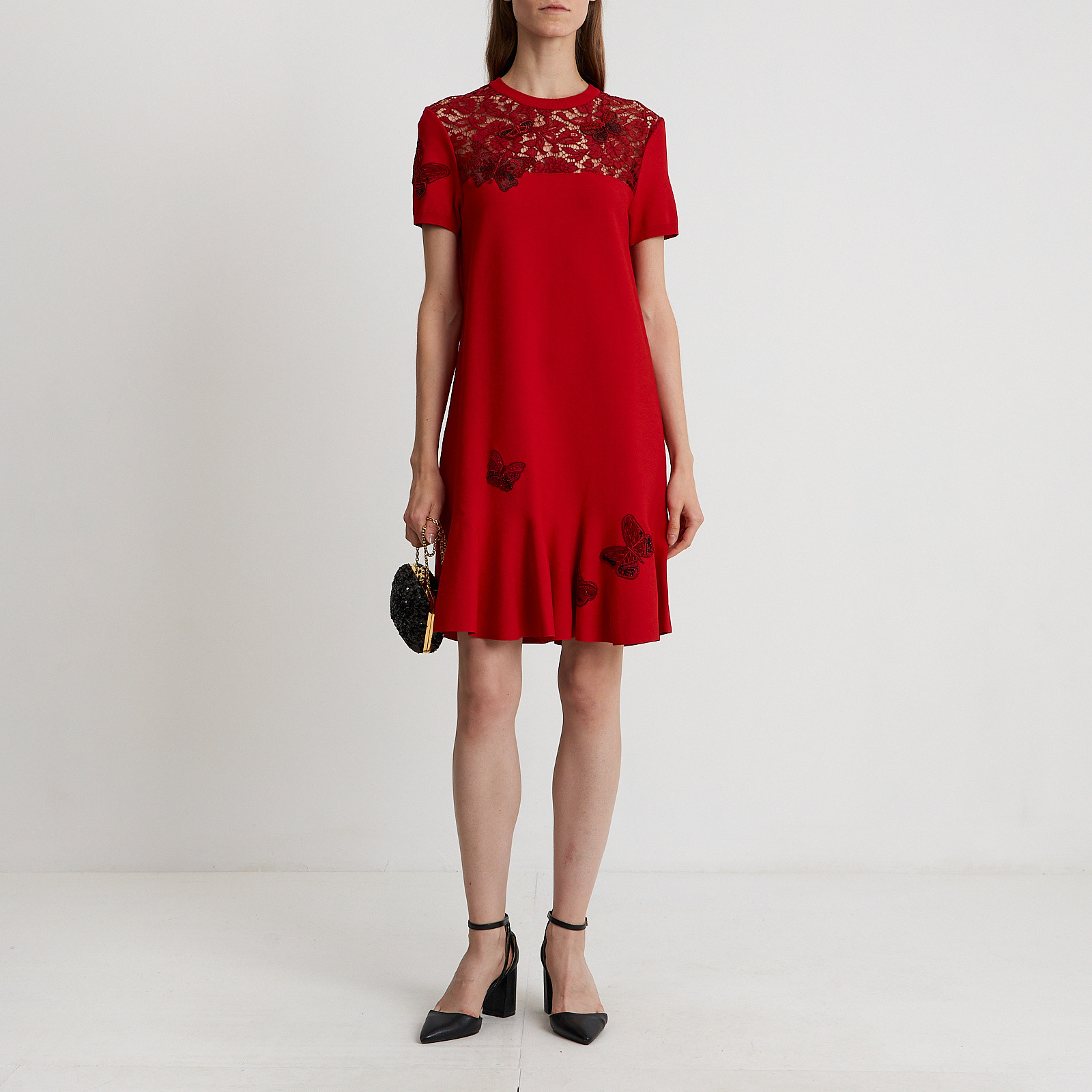 Платье красного цвета Valentino - фото из каталога магазина брендовой одежды Second Friend Store Платье Valentino - купить оригинал в секонд-хенде SFS - 2