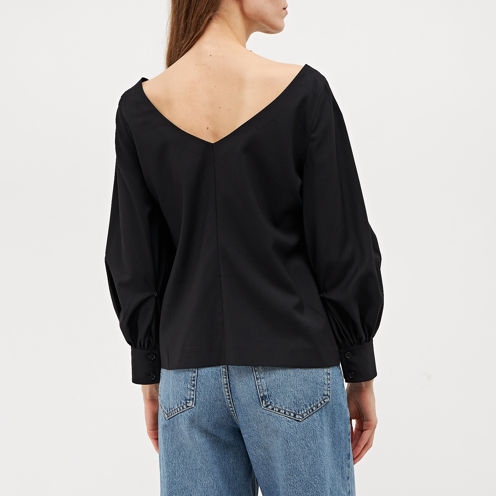 Блуза черного цвета Celine - фото из каталога магазина брендовой одежды Second Friend Store Блуза Celine - купить оригинал в секонд-хенде SFS - 3