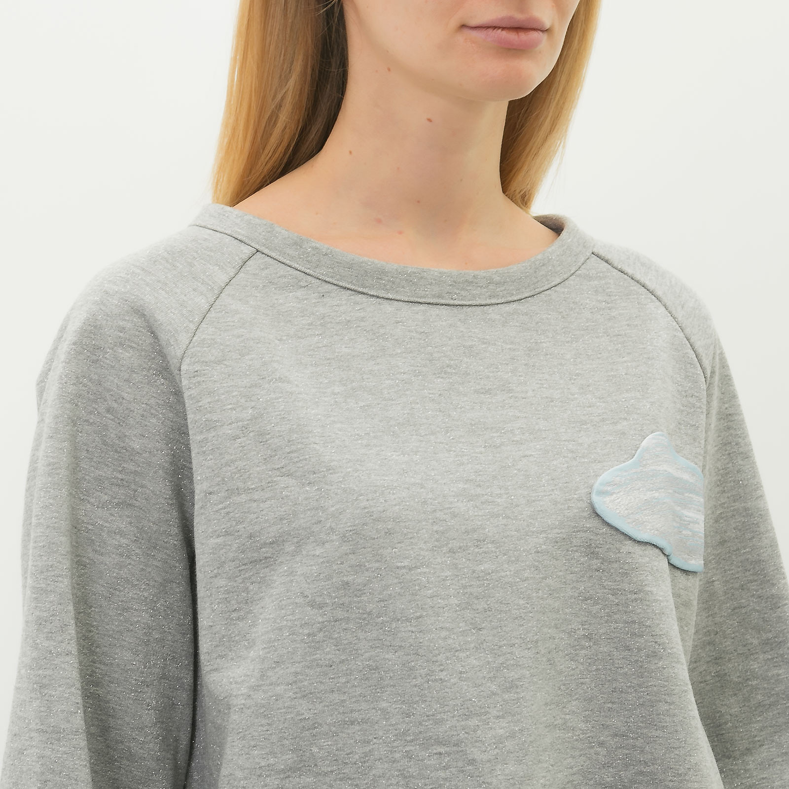 Свитшот  серого цвета Vika Gazinskaya - фото из каталога магазина брендовой одежды Second Friend Store Свитшот Vika Gazinskaya - купить оригинал в секонд-хенде SFS - 4