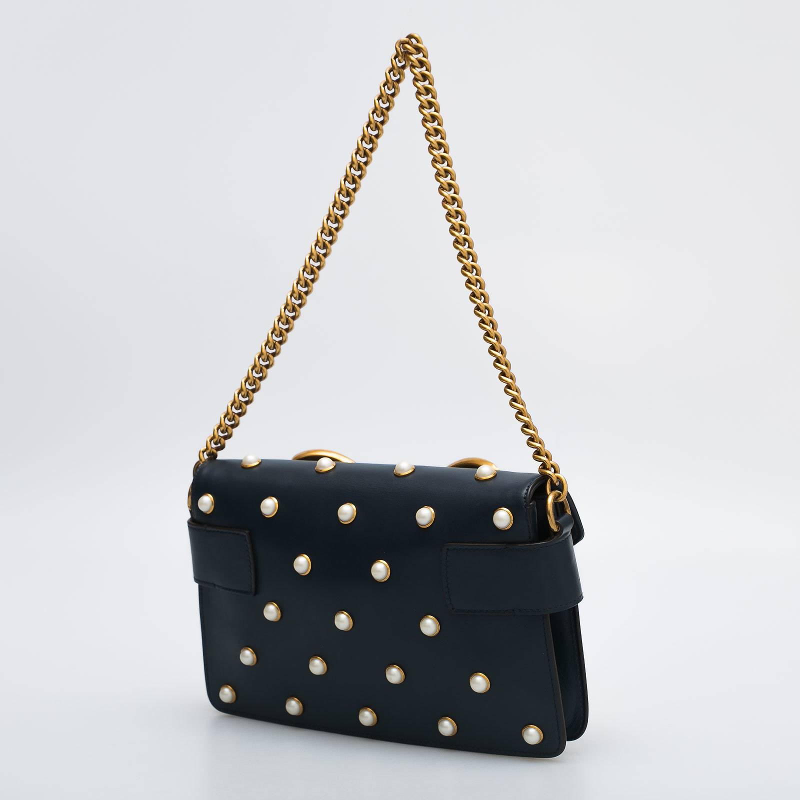 Сумка синего цвета Gucci - фото из каталога магазина брендовой одежды Second Friend Store Сумка Gucci - купить оригинал в секонд-хенде SFS - 3