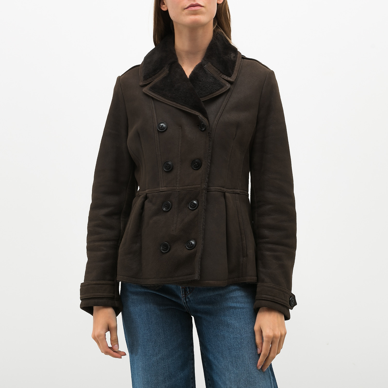 Burberry brit 2025 shearling jacket