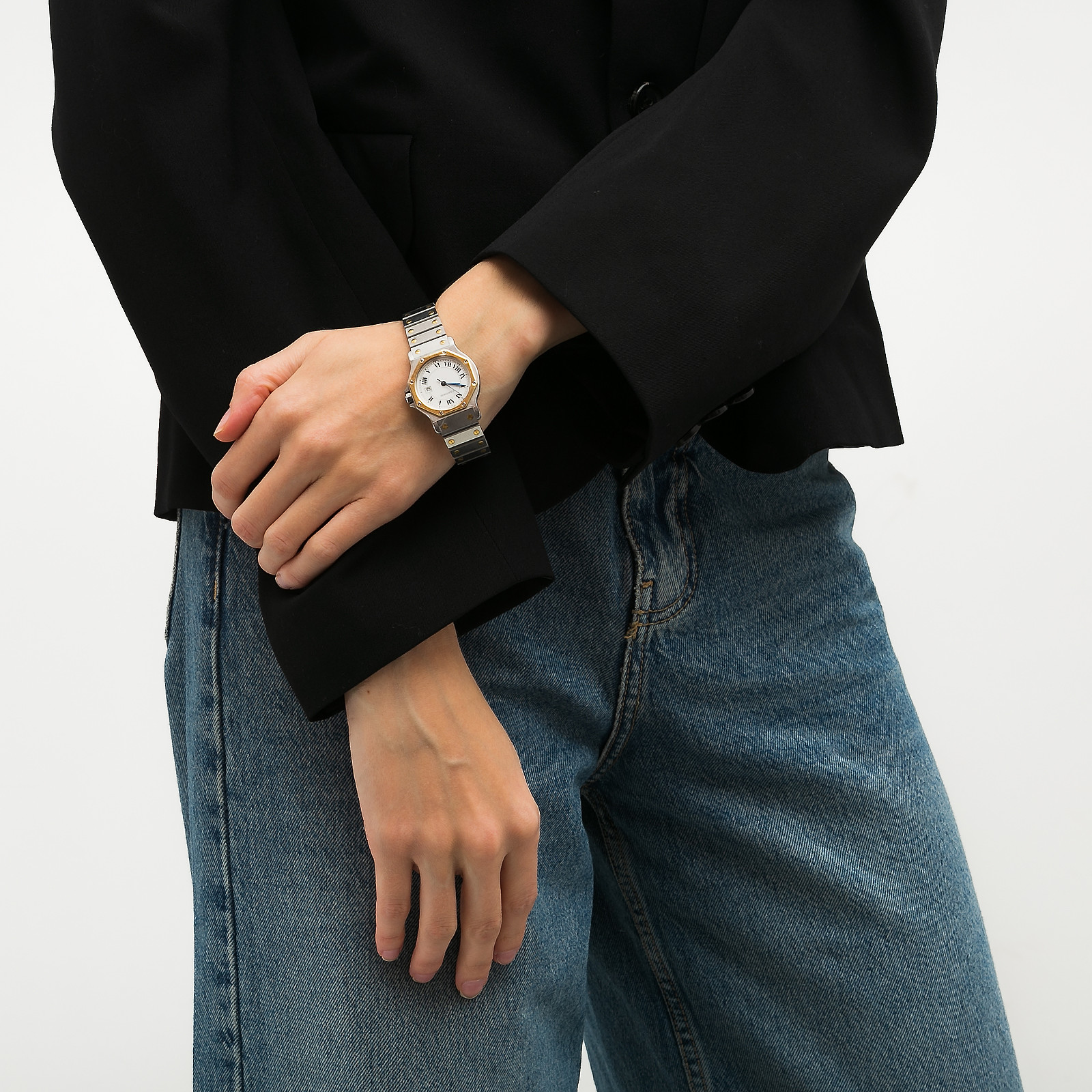 Часы серебряного цвета Cartier - фото из каталога магазина брендовой одежды Second Friend Store Часы Cartier - купить оригинал в секонд-хенде SFS - 7