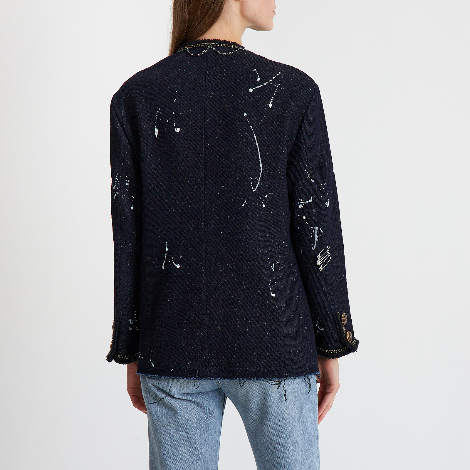 Жакет синего цвета R13 - фото из каталога магазина брендовой одежды Second Friend Store Жакет R13 - купить оригинал в секонд-хенде SFS - 3