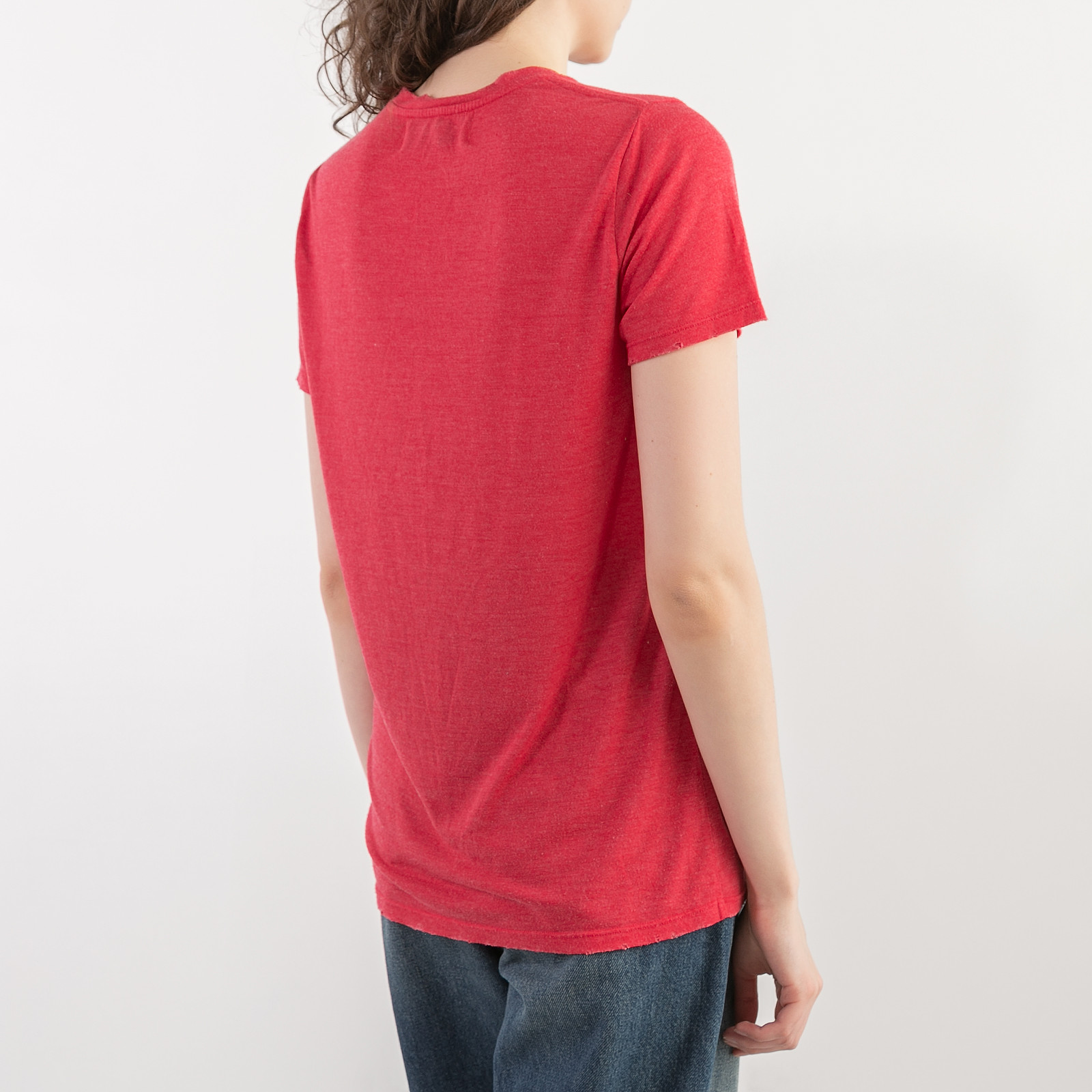 Футболка красного цвета IRO Jeans - фото из каталога магазина брендовой одежды Second Friend Store Футболка IRO Jeans - купить оригинал в секонд-хенде SFS - 2