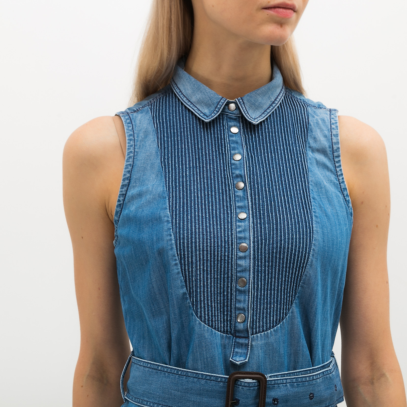 Платье голубого цвета Burberry Brit - фото из каталога магазина брендовой одежды Second Friend Store Платье Burberry Brit - купить оригинал в секонд-хенде SFS - 3