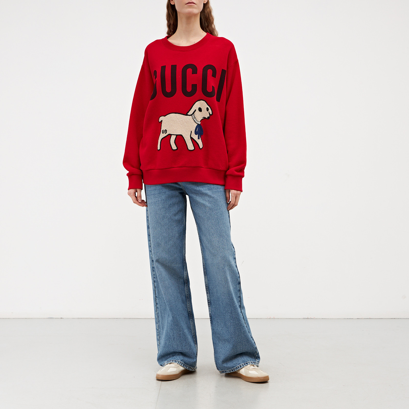 Свитшот красного цвета Gucci - фото из каталога магазина брендовой одежды Second Friend Store Свитшот Gucci - купить оригинал в секонд-хенде SFS - 2