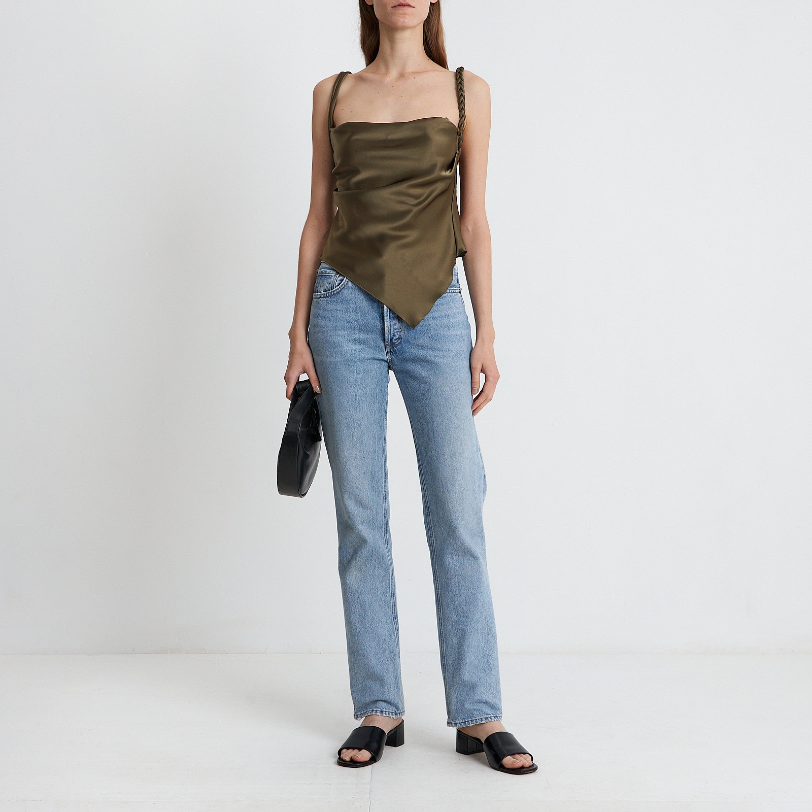 Топ зеленого цвета Nanushka - фото из каталога магазина брендовой одежды Second Friend Store Топ Nanushka - купить оригинал в секонд-хенде SFS - 3