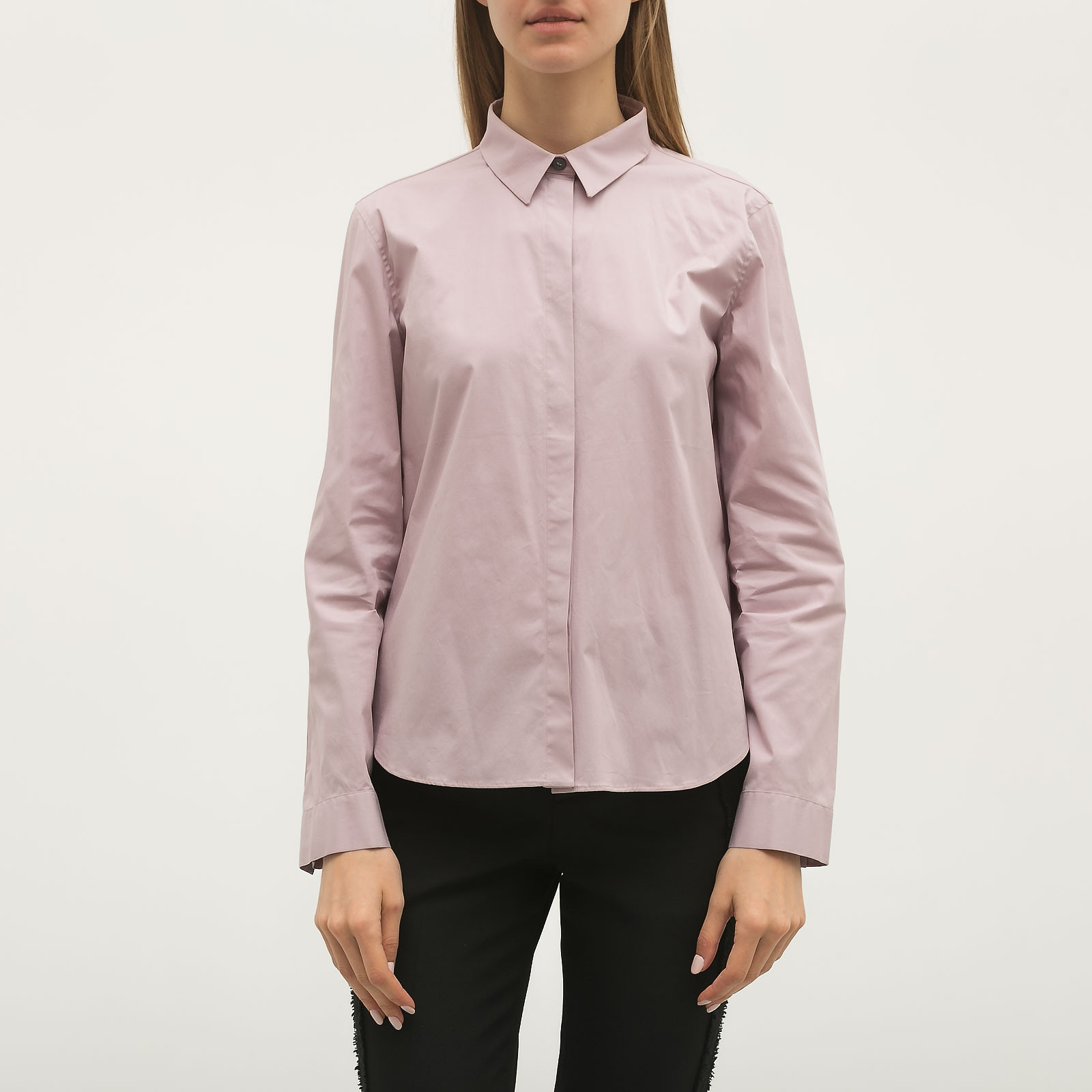 Рубашка фиолетового цвета Jil Sander Navy - фото из каталога магазина брендовой одежды Second Friend Store Рубашка Jil Sander Navy - купить оригинал в секонд-хенде SFS - 1