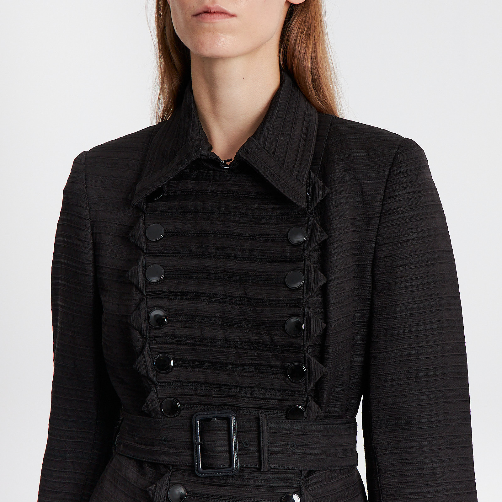 Плащ черного цвета Burberry Prorsum - фото из каталога магазина брендовой одежды Second Friend Store Плащ Burberry Prorsum - купить оригинал в секонд-хенде SFS - 4