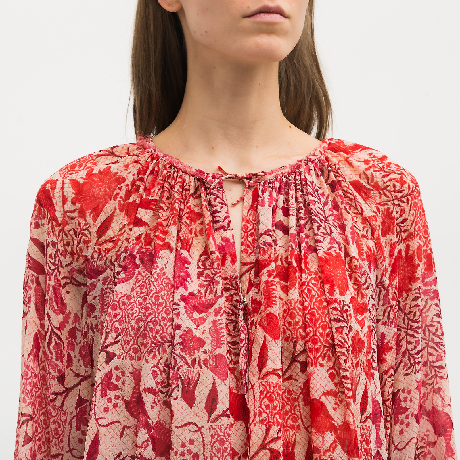 Блуза красного цвета Isabel Marant - фото из каталога магазина брендовой одежды Second Friend Store Блуза Isabel Marant - купить оригинал в секонд-хенде SFS - 4