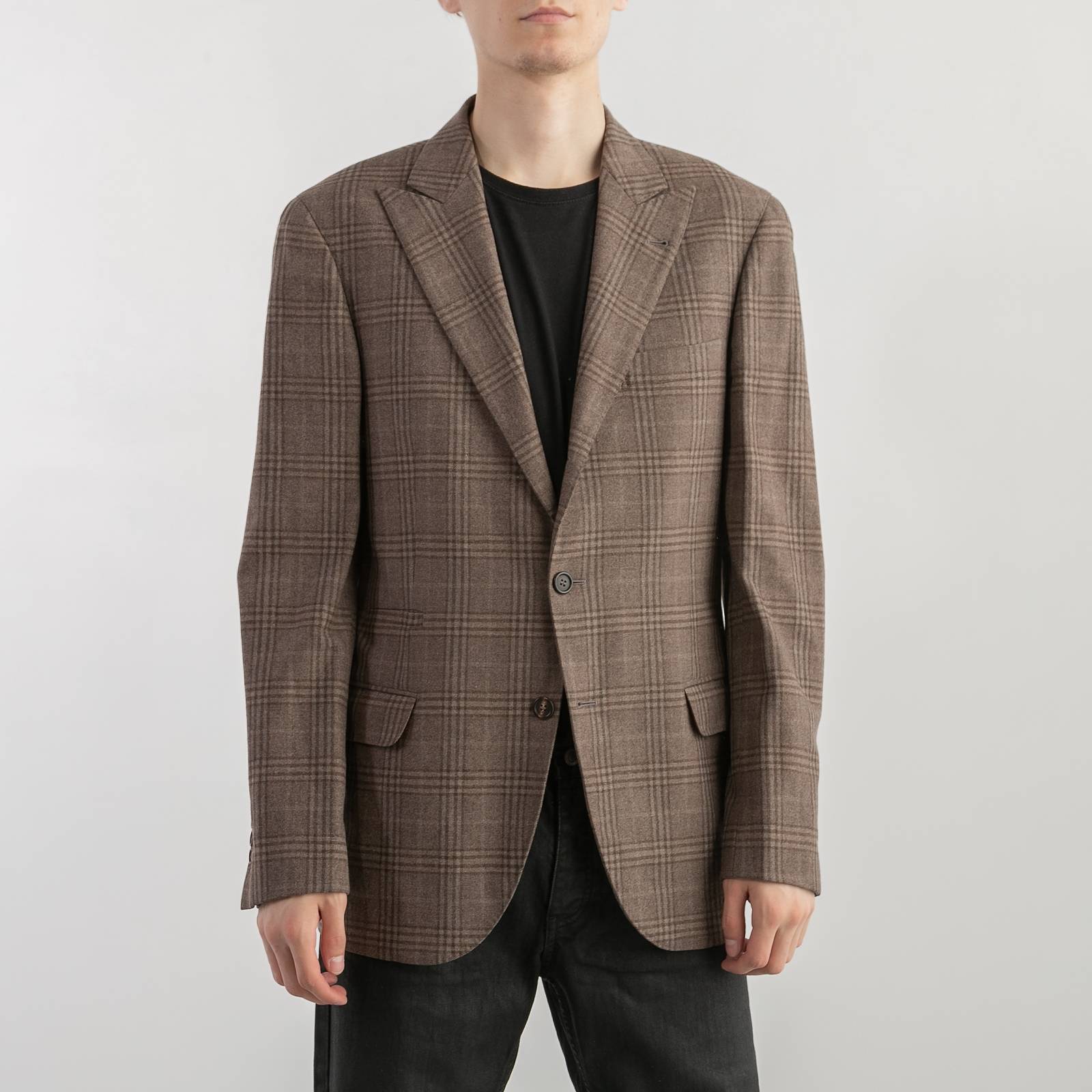 Пиджак коричневого цвета Brunello Cucinelli - фото из каталога магазина брендовой одежды Second Friend Store Пиджак Brunello Cucinelli - купить оригинал в секонд-хенде SFS - 1