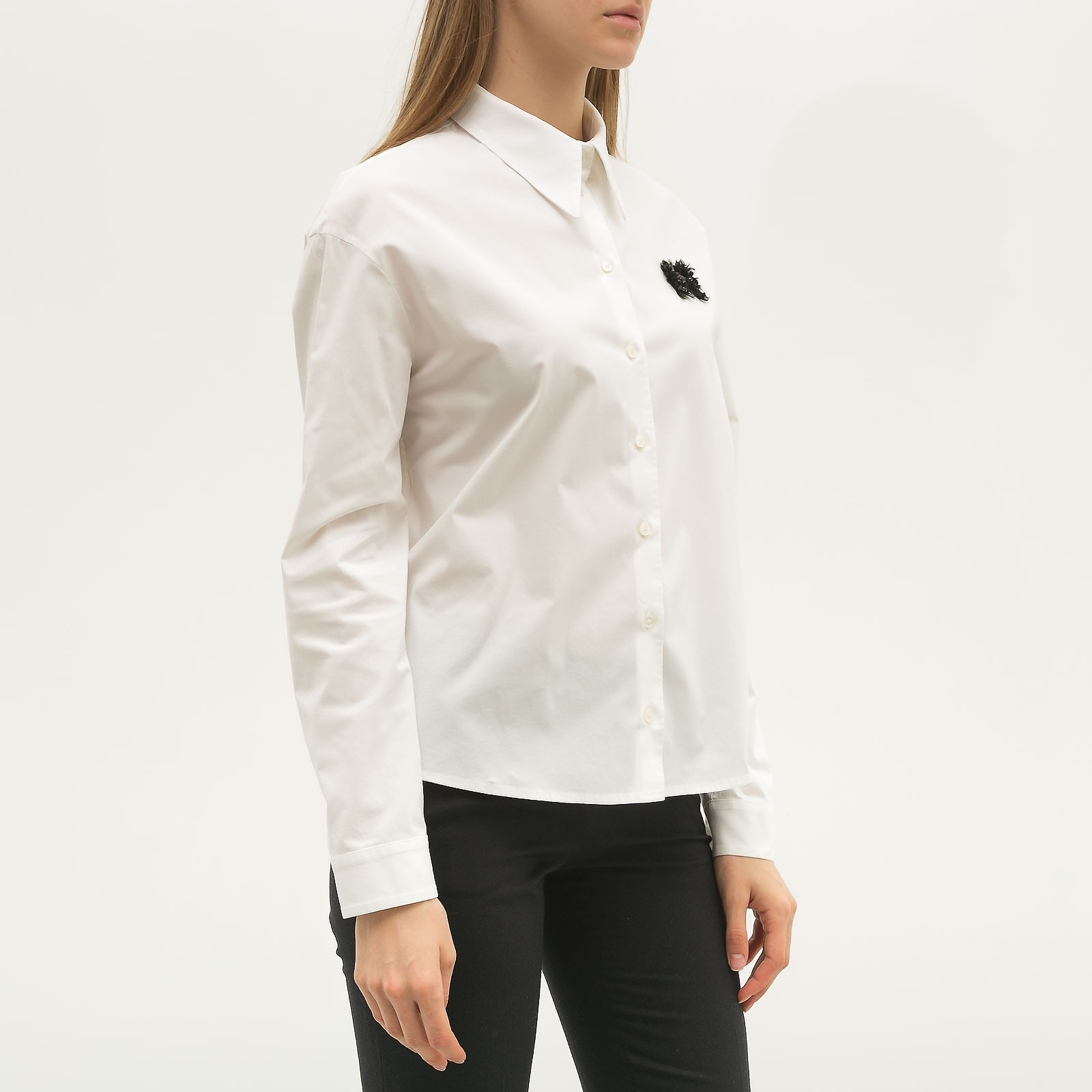 Рубашка белого цвета Rochas - фото из каталога магазина брендовой одежды Second Friend Store Рубашка Rochas - купить оригинал в секонд-хенде SFS - 3