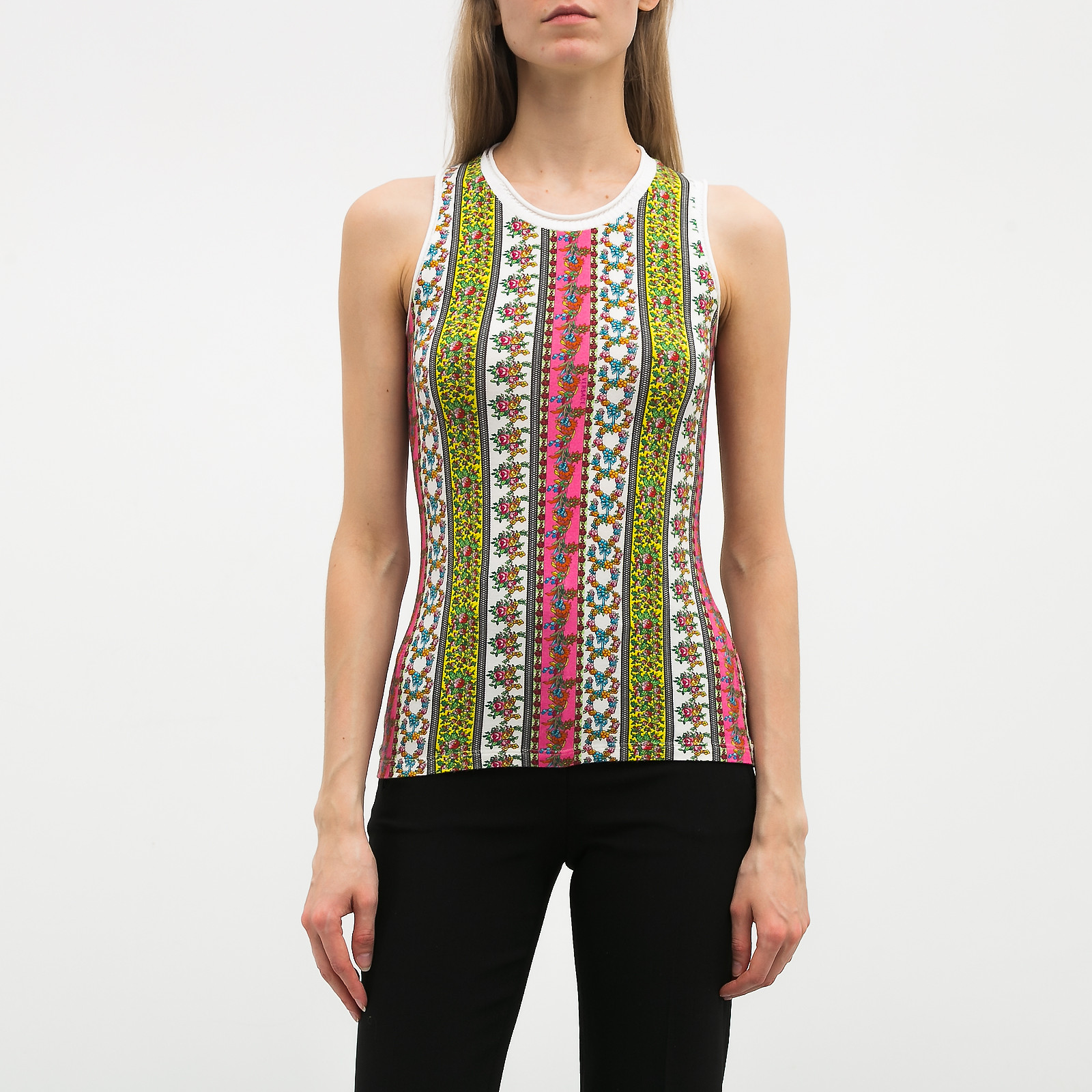 Топ белого цвета Versace - фото из каталога магазина брендовой одежды Second Friend Store Топ Versace - купить оригинал в секонд-хенде SFS - 1