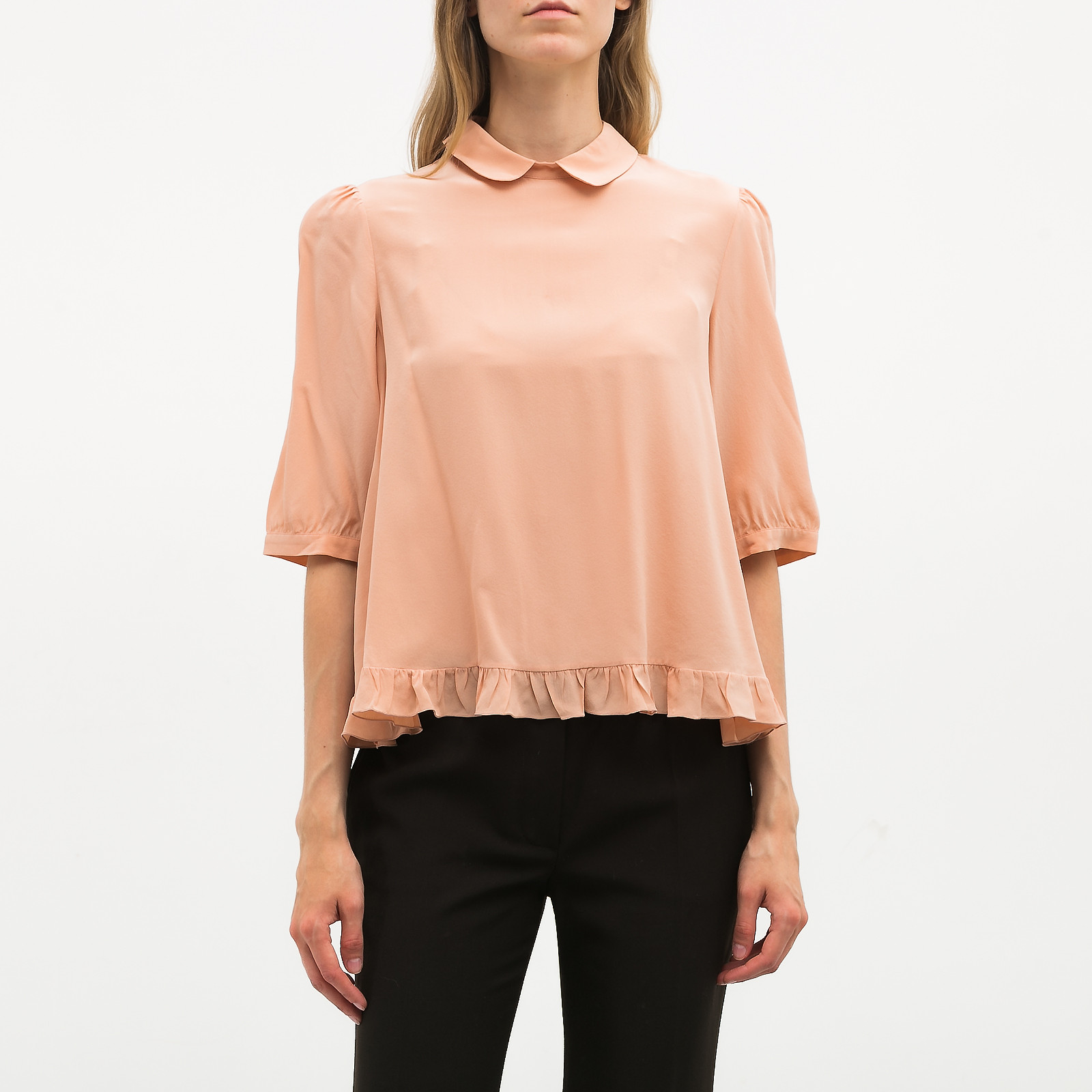 Блуза розового цвета Valentino - фото из каталога магазина брендовой одежды Second Friend Store Блуза Valentino - купить оригинал в секонд-хенде SFS - 1