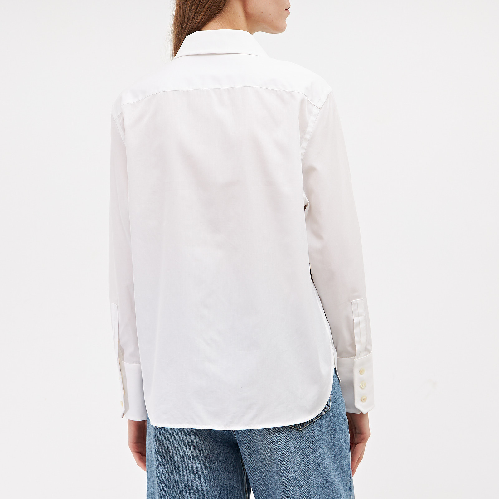 Рубашка белого цвета Saint Laurent - фото из каталога магазина брендовой одежды Second Friend Store Рубашка Saint Laurent - купить оригинал в секонд-хенде SFS - 3
