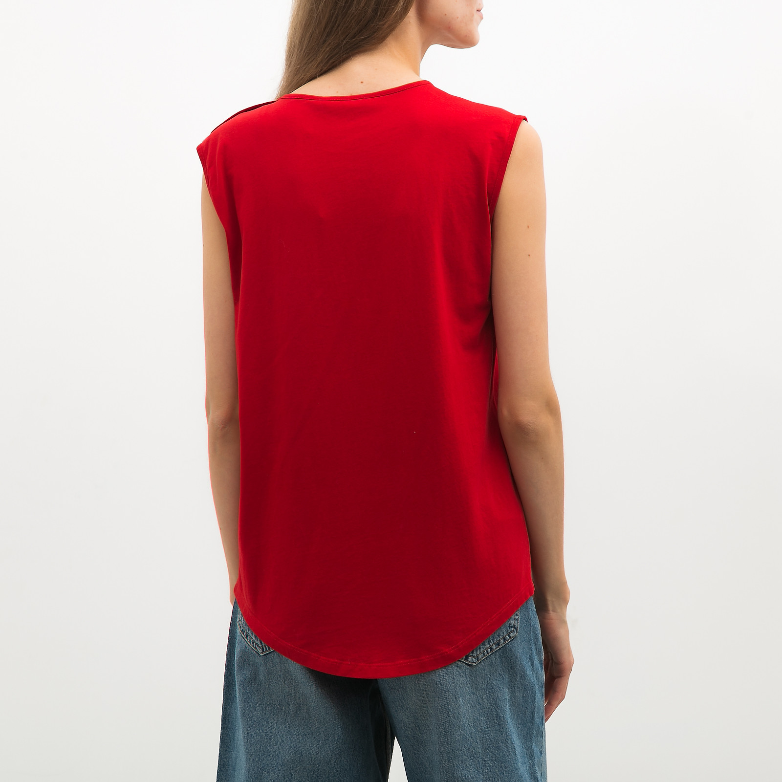 Футболка красного цвета Balmain - фото из каталога магазина брендовой одежды Second Friend Store Футболка Balmain - купить оригинал в секонд-хенде SFS - 2