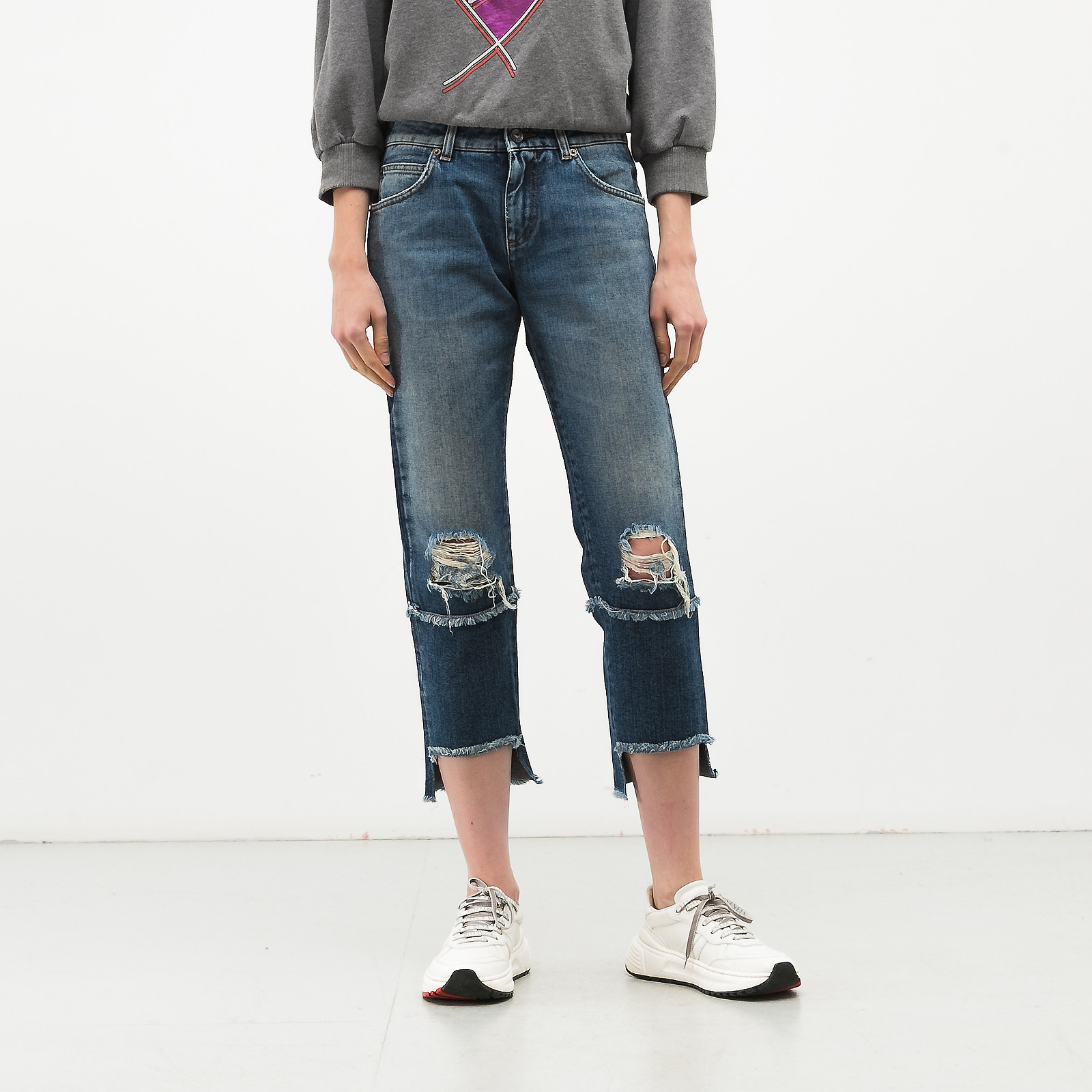 Джинсы синего цвета Dolce&Gabbana - фото из каталога магазина брендовой одежды Second Friend Store Джинсы Dolce&Gabbana - купить оригинал в секонд-хенде SFS - 1