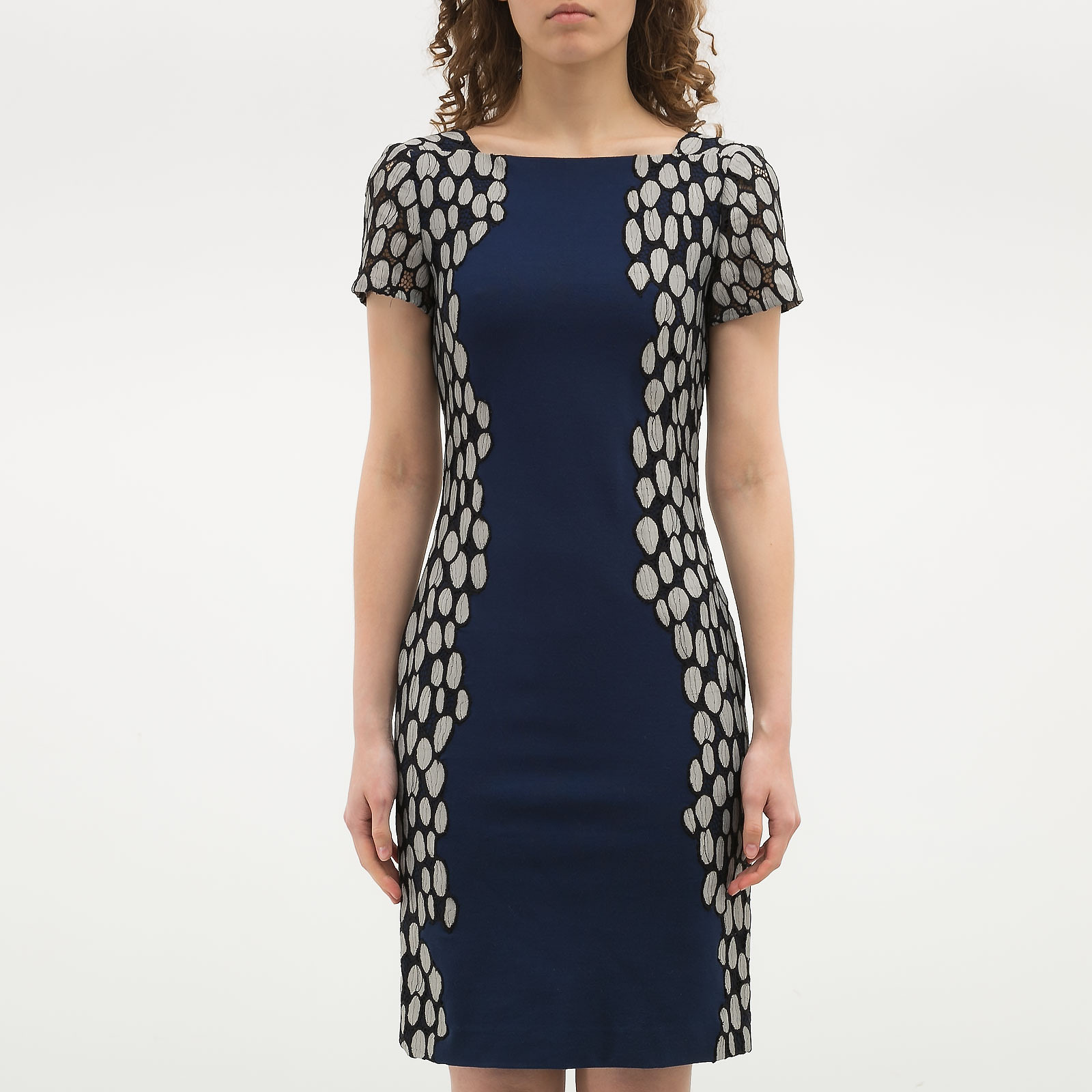 Платье синего цвета Diane von Furstenberg - фото из каталога магазина брендовой одежды Second Friend Store Платье Diane von Furstenberg - купить оригинал в секонд-хенде SFS - 1