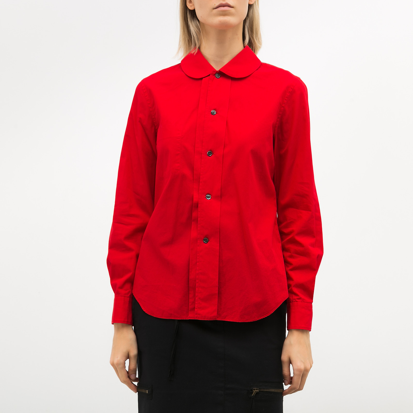 Рубашка красного цвета Comme des Garcons - фото из каталога магазина брендовой одежды Second Friend Store Рубашка Comme des Garcons - купить оригинал в секонд-хенде SFS - 1