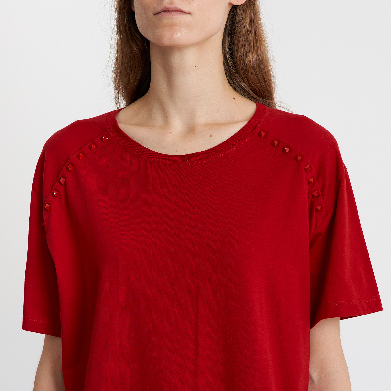 Футболка красного цвета Valentino - фото из каталога магазина брендовой одежды Second Friend Store Футболка Valentino - купить оригинал в секонд-хенде SFS - 4