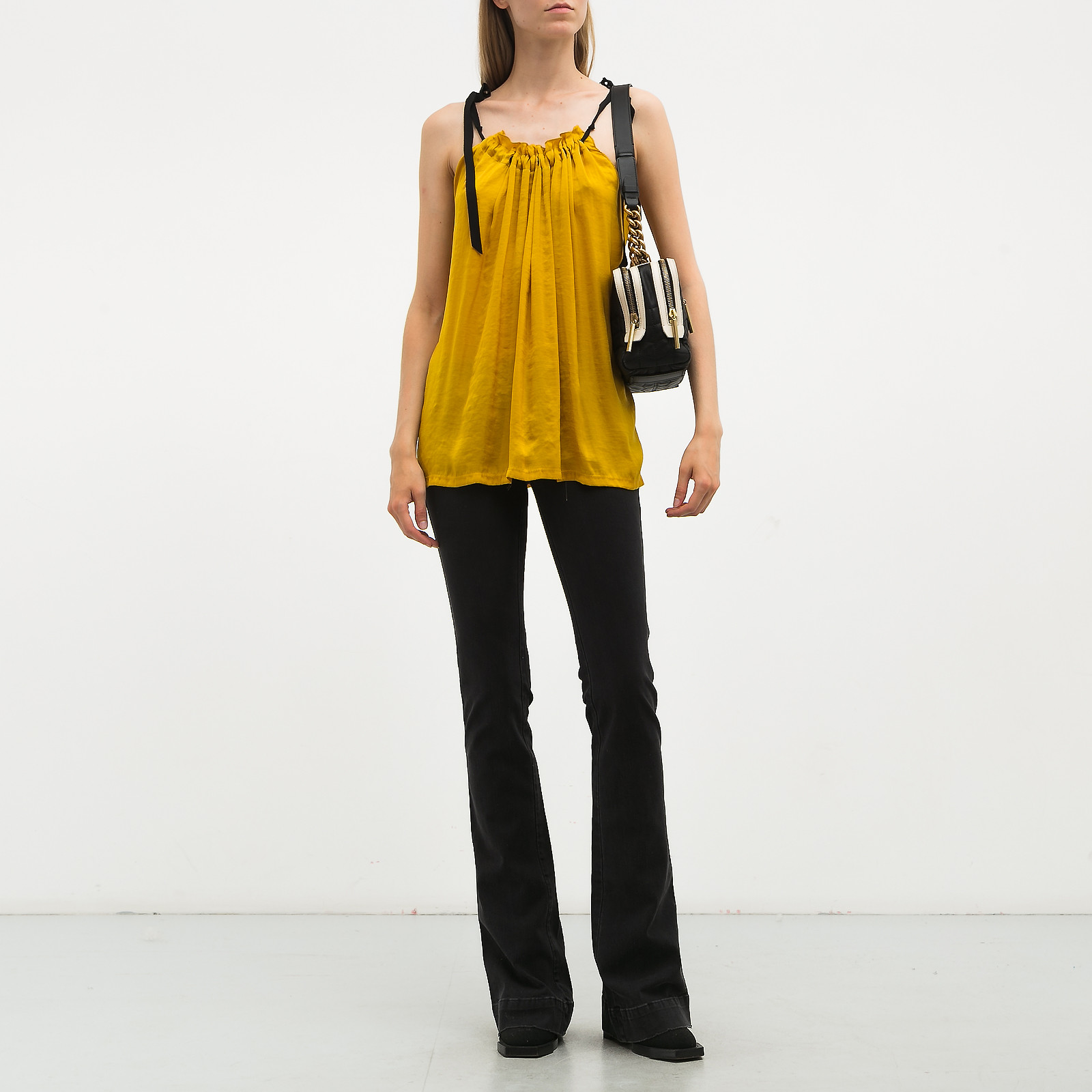 Топ желтого цвета Lanvin - фото из каталога магазина брендовой одежды Second Friend Store Топ Lanvin - купить оригинал в секонд-хенде SFS - 2