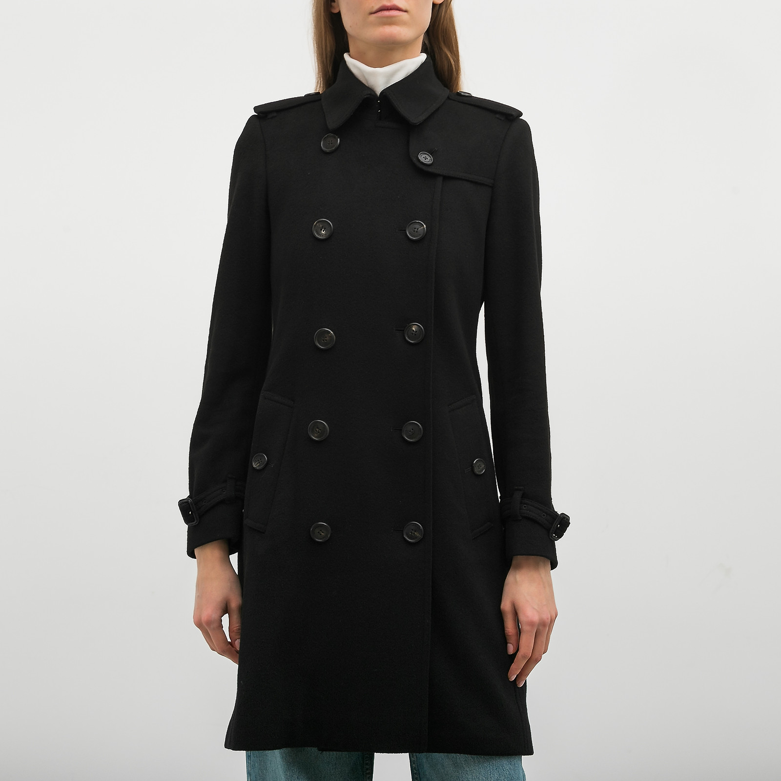 Пальто черного цвета Burberry Prorsum - фото из каталога магазина брендовой одежды Second Friend Store Пальто Burberry Prorsum - купить оригинал в секонд-хенде SFS - 1