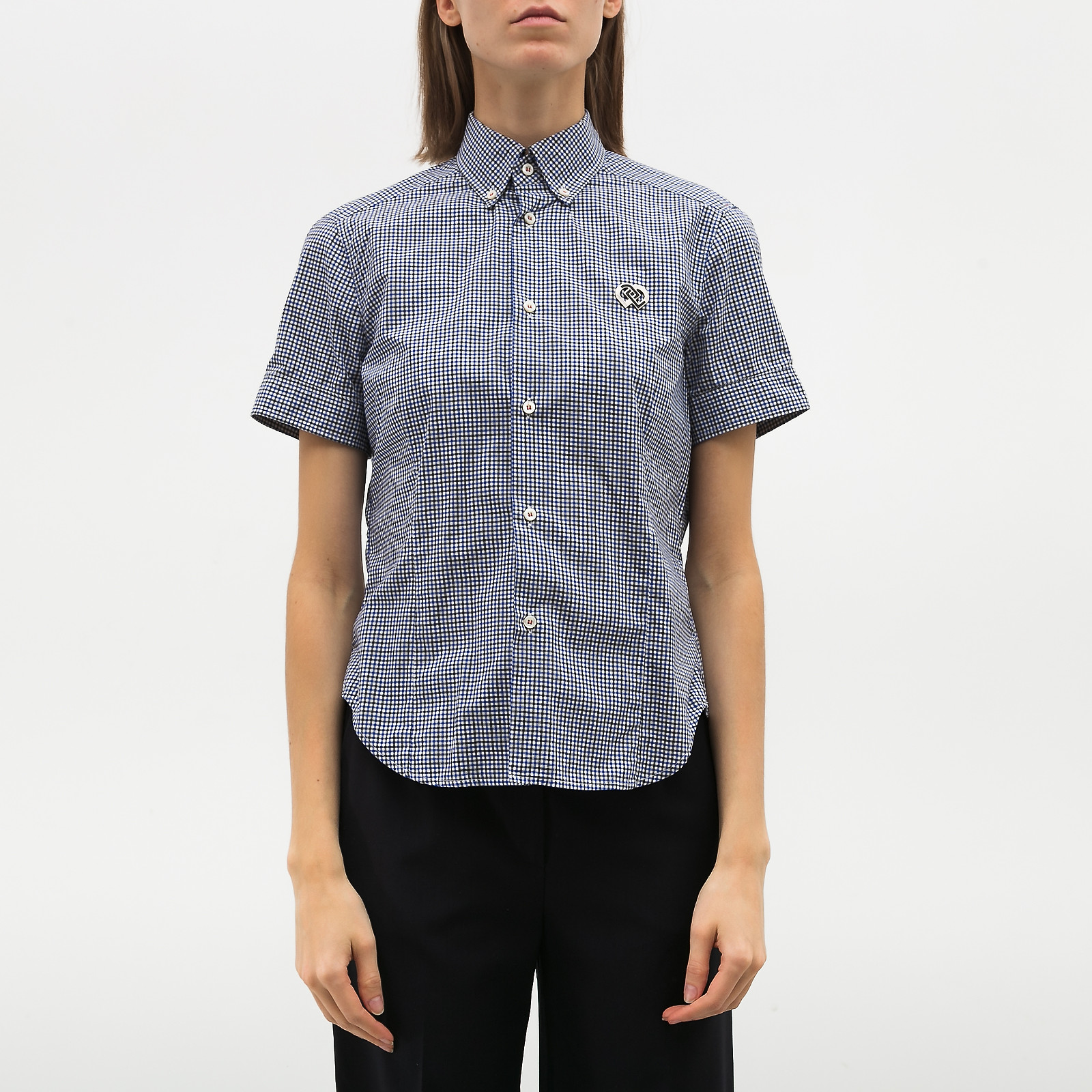 Рубашка синего цвета Dsquared2 - фото из каталога магазина брендовой одежды Second Friend Store Рубашка Dsquared2 - купить оригинал в секонд-хенде SFS - 1