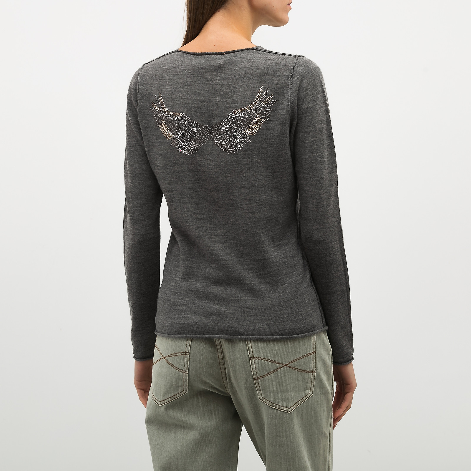 Джемпер серого цвета Zadig & Voltaire - фото из каталога магазина брендовой одежды Second Friend Store Джемпер Zadig & Voltaire - купить оригинал в секонд-хенде SFS - 3