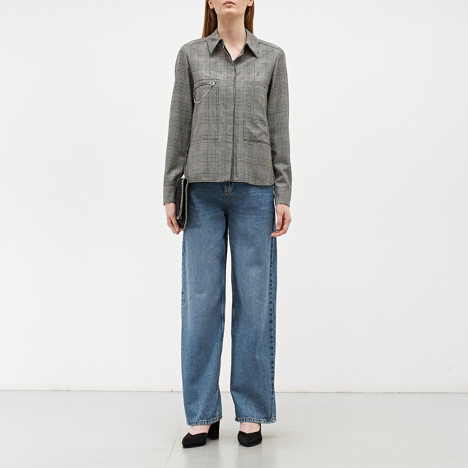 Рубашка серого цвета Stella McCartney - фото из каталога магазина брендовой одежды Second Friend Store Рубашка Stella McCartney - купить оригинал в секонд-хенде SFS - 5