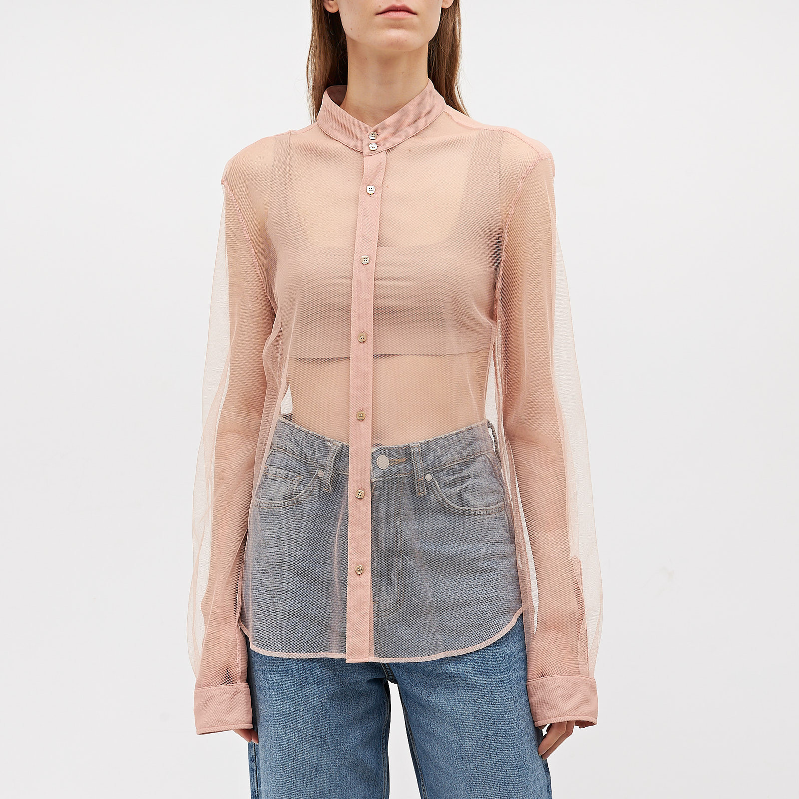 Рубашка розового цвета Gucci - фото из каталога магазина брендовой одежды Second Friend Store Рубашка Gucci - купить оригинал в секонд-хенде SFS - 1