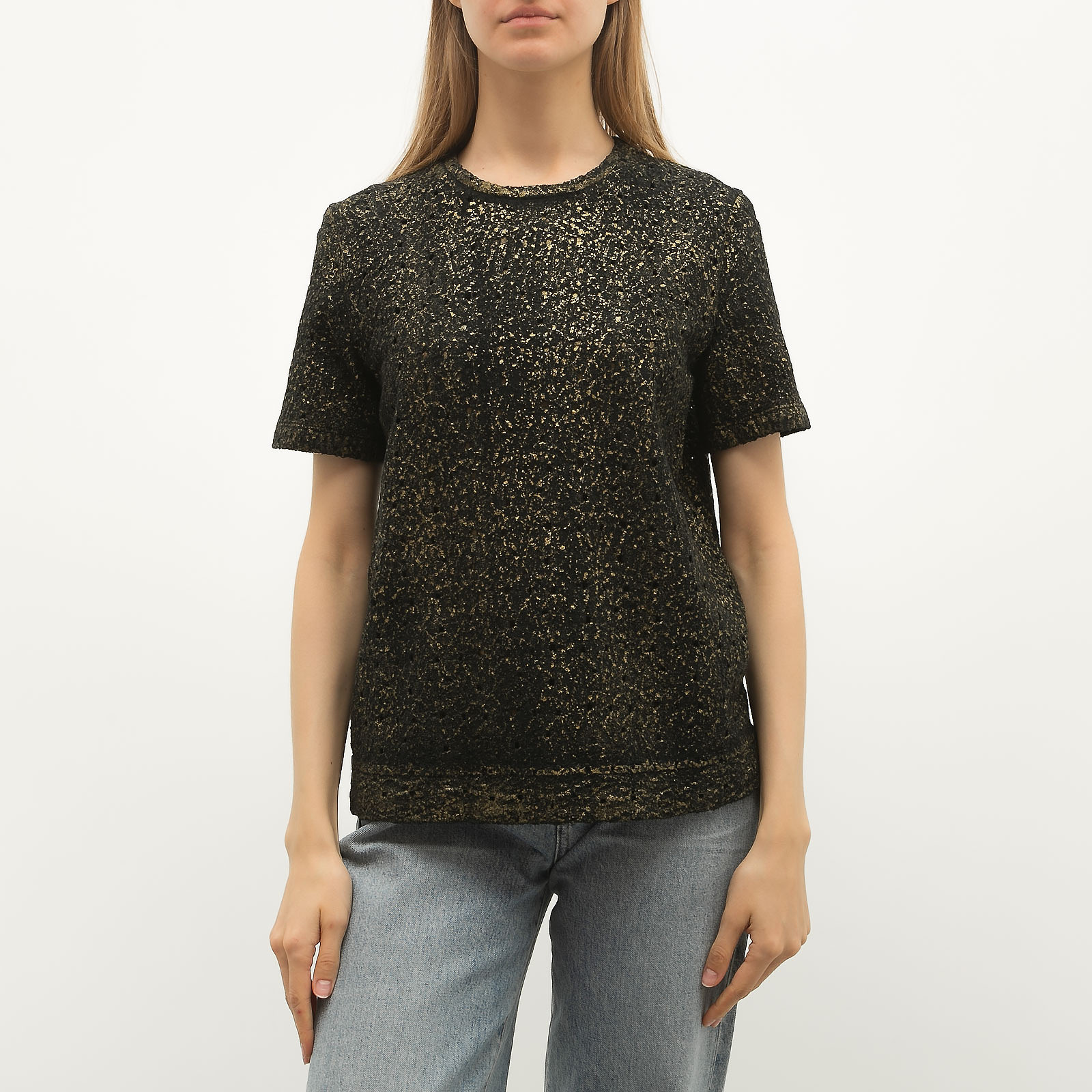 Футболка черного цвета Bottega Veneta - фото из каталога магазина брендовой одежды Second Friend Store Футболка Bottega Veneta - купить оригинал в секонд-хенде SFS - 1