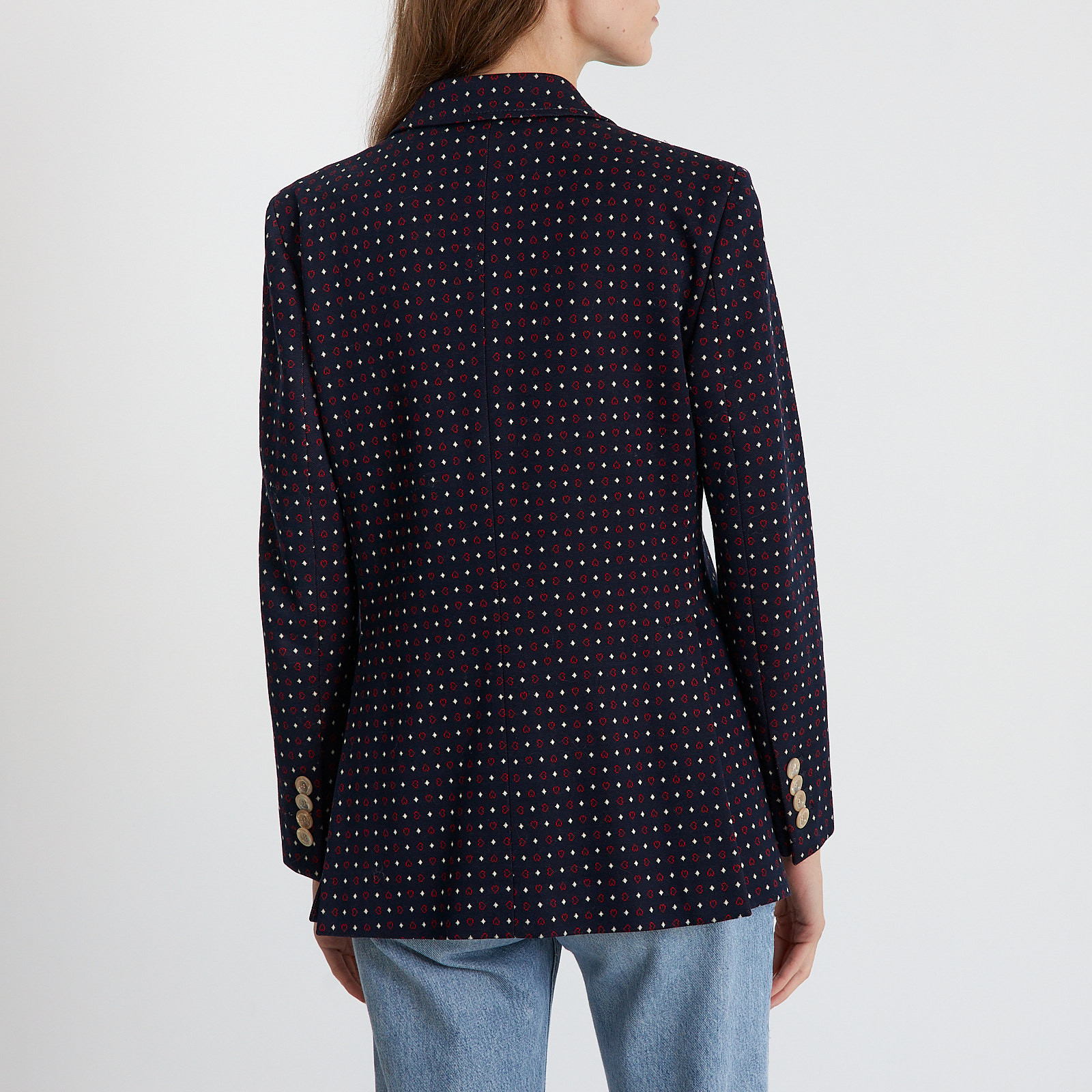 Пиджак синего цвета Gucci - фото из каталога магазина брендовой одежды Second Friend Store Пиджак Gucci - купить оригинал в секонд-хенде SFS - 3