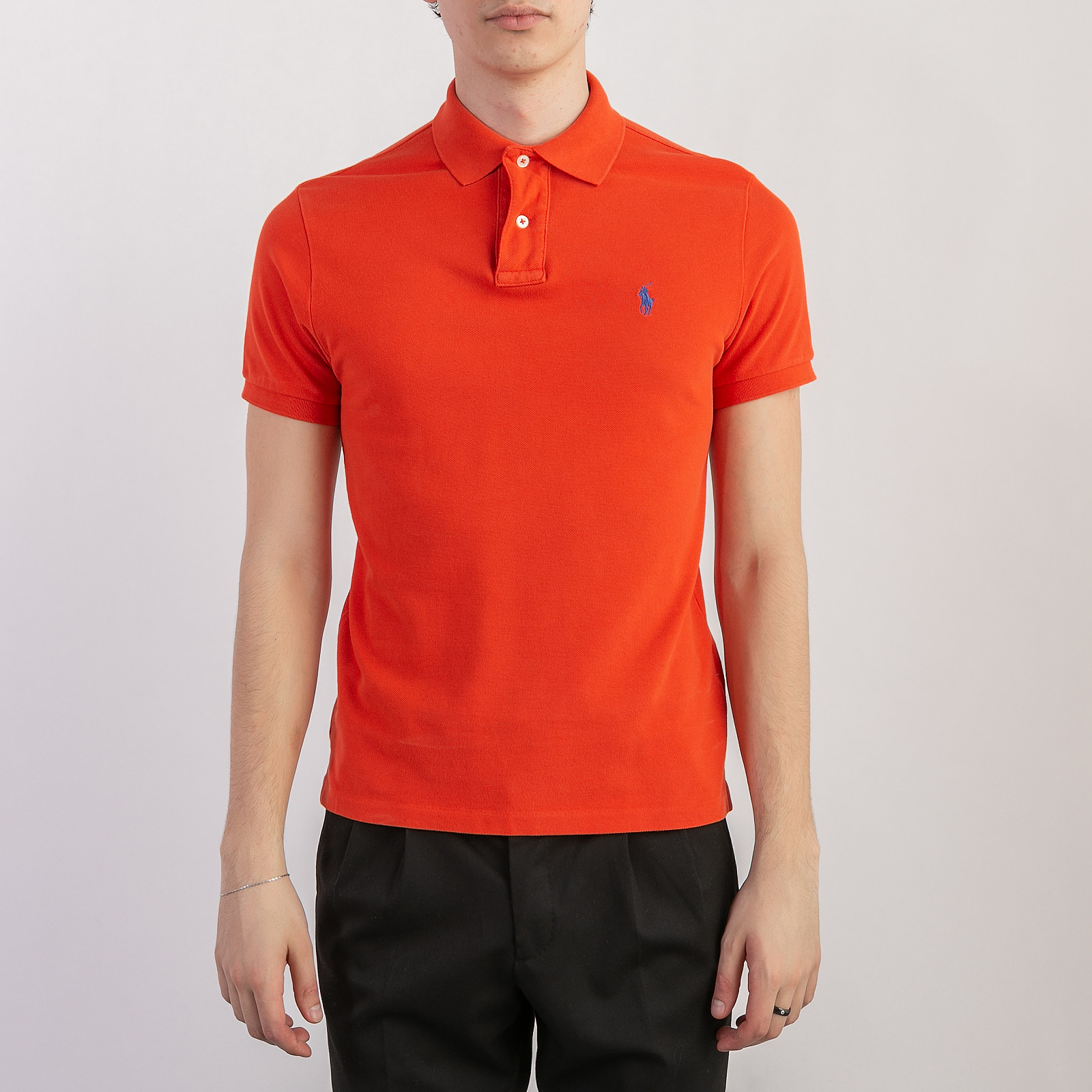 Поло оранжевого цвета Polo Ralph Lauren - фото из каталога магазина брендовой одежды Second Friend Store Поло Polo Ralph Lauren - купить оригинал в секонд-хенде SFS - 1