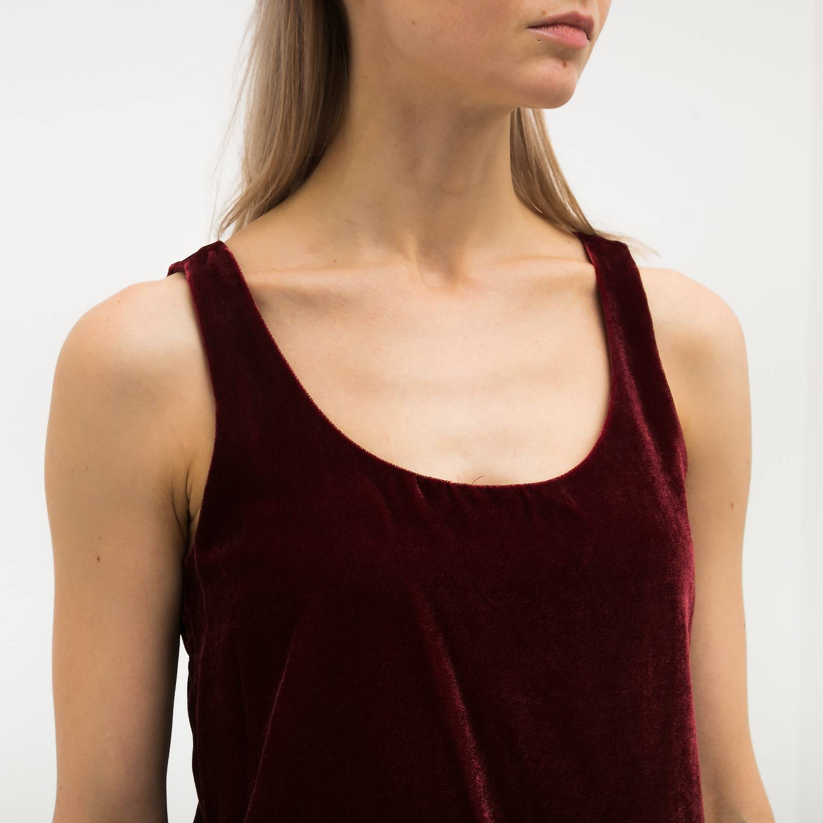 Топ бордового цвета J.Crew - фото из каталога магазина брендовой одежды Second Friend Store Топ J.Crew - купить оригинал в секонд-хенде SFS - 4