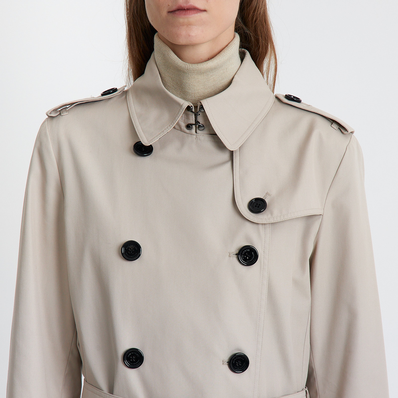 Тренч серого цвета Burberry Prorsum - фото из каталога магазина брендовой одежды Second Friend Store Тренч Burberry Prorsum - купить оригинал в секонд-хенде SFS - 4