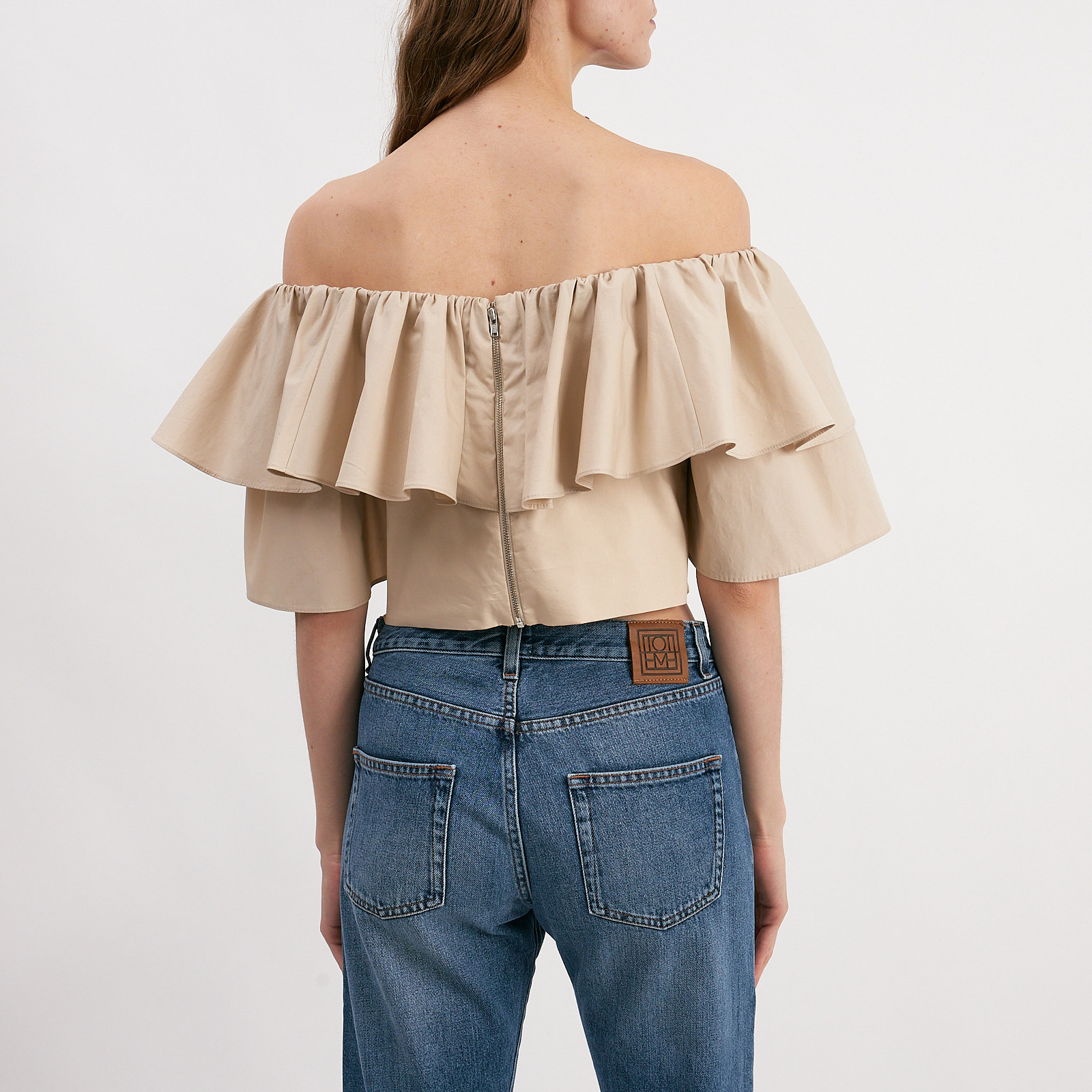 Топ бежевого цвета Self-Portrait - фото из каталога магазина брендовой одежды Second Friend Store Топ Self-Portrait - купить оригинал в секонд-хенде SFS - 3