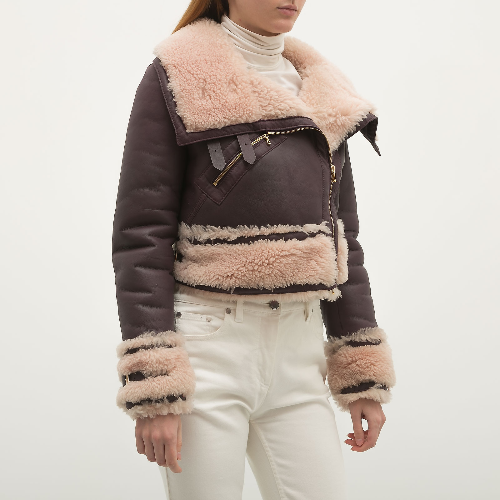 Дубленка фиолетового цвета Lanvin - фото из каталога магазина брендовой одежды Second Friend Store Дубленка Lanvin - купить оригинал в секонд-хенде SFS - 2