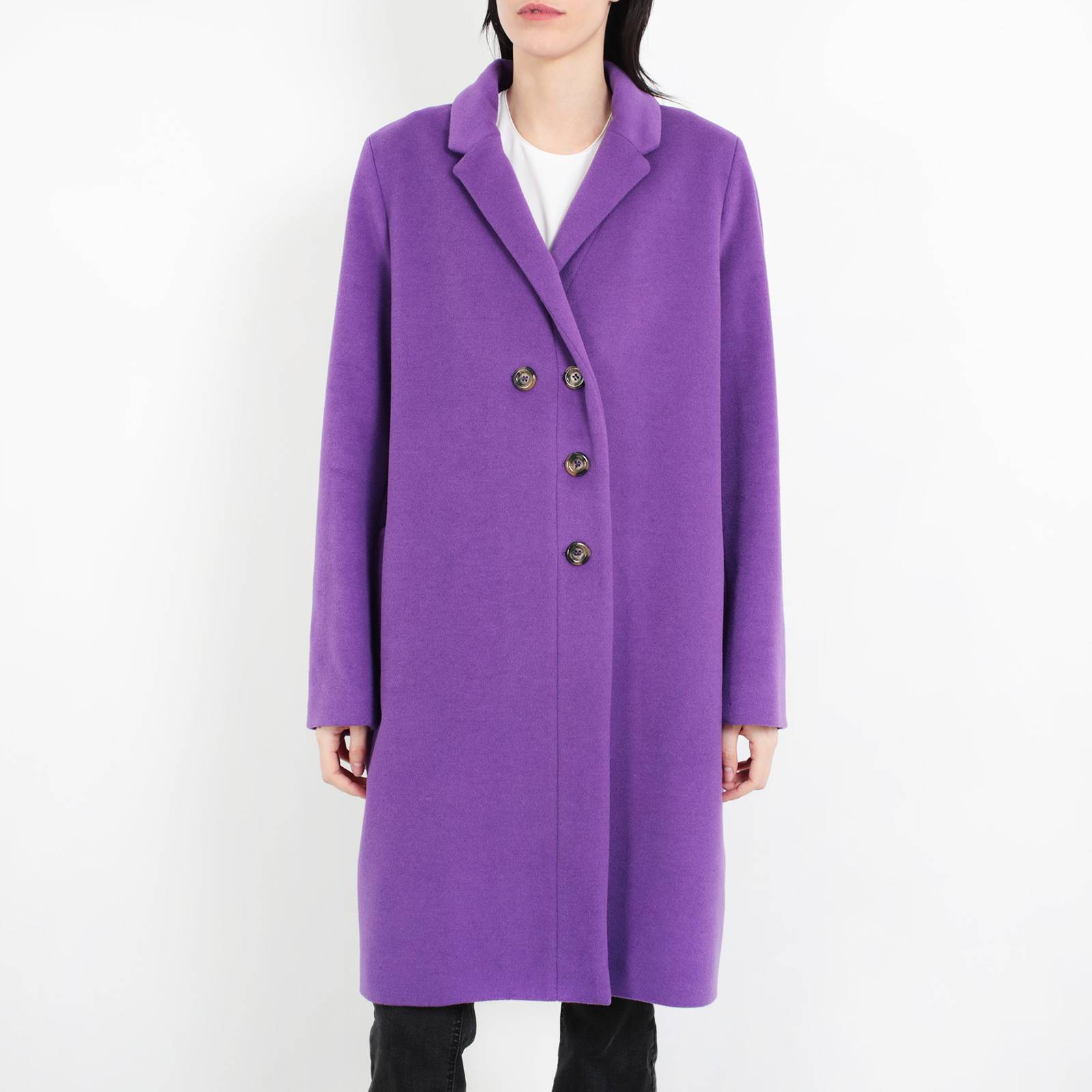 Пальто Kenzo фиолетовое, - купить за 6600 ₽