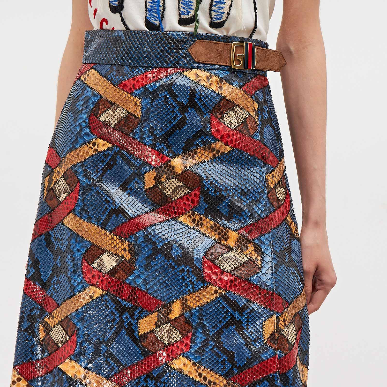 Юбка синего цвета Gucci - фото из каталога магазина брендовой одежды Second Friend Store Юбка Gucci - купить оригинал в секонд-хенде SFS - 4