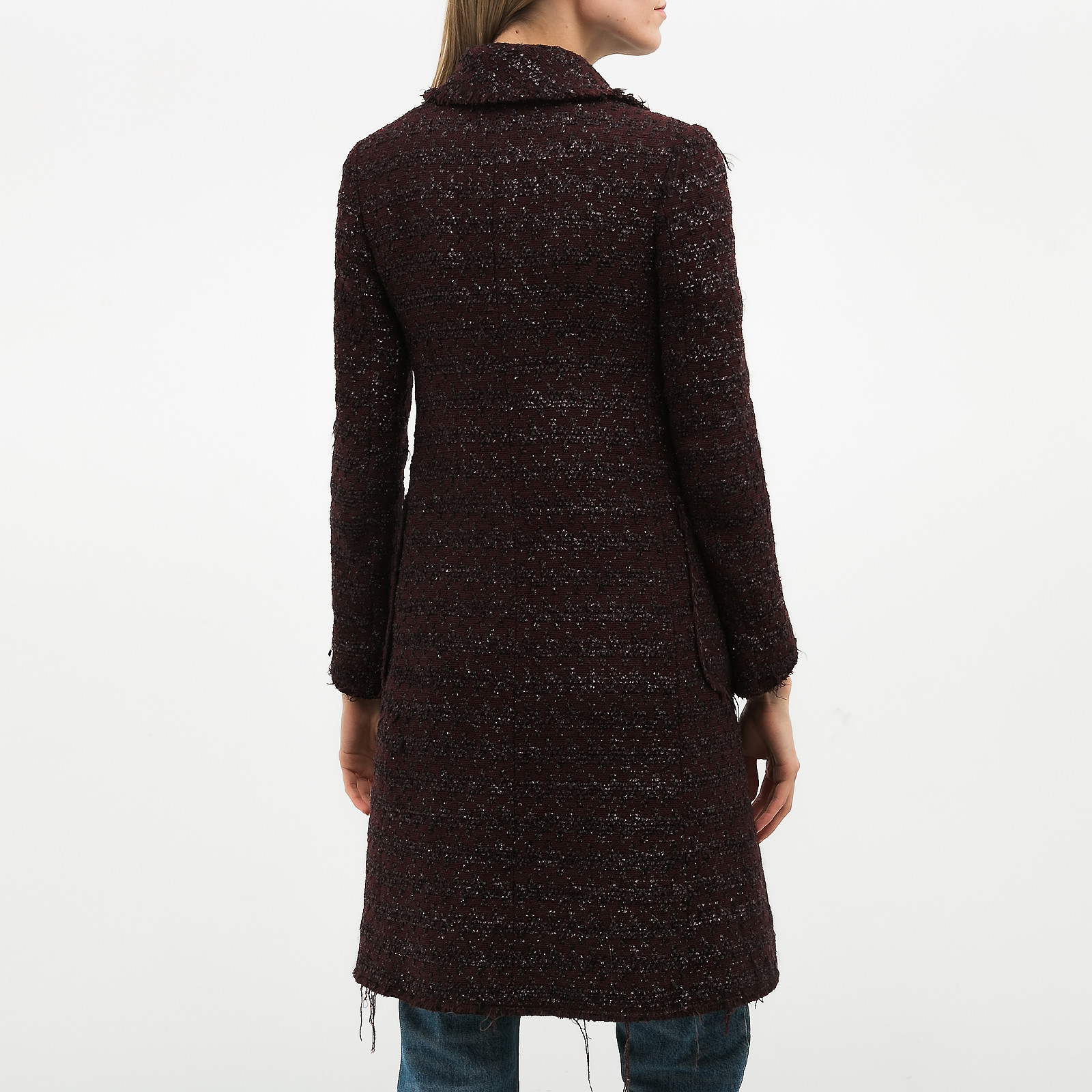 Пальто  бордового цвета Marni - фото из каталога магазина брендовой одежды Second Friend Store Пальто Marni - купить оригинал в секонд-хенде SFS - 3