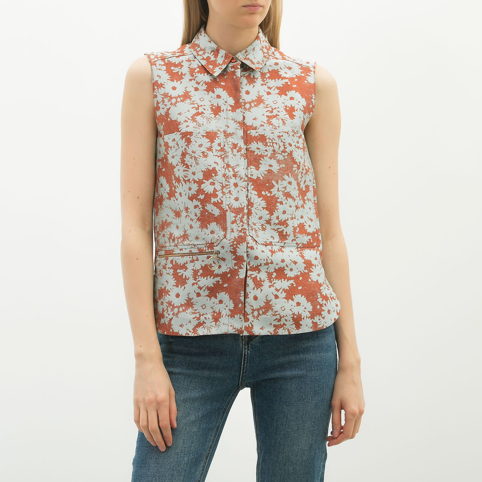 Жилет голубого цвета Stella McCartney - фото из каталога магазина брендовой одежды Second Friend Store Жилет Stella McCartney - купить оригинал в секонд-хенде SFS - 1