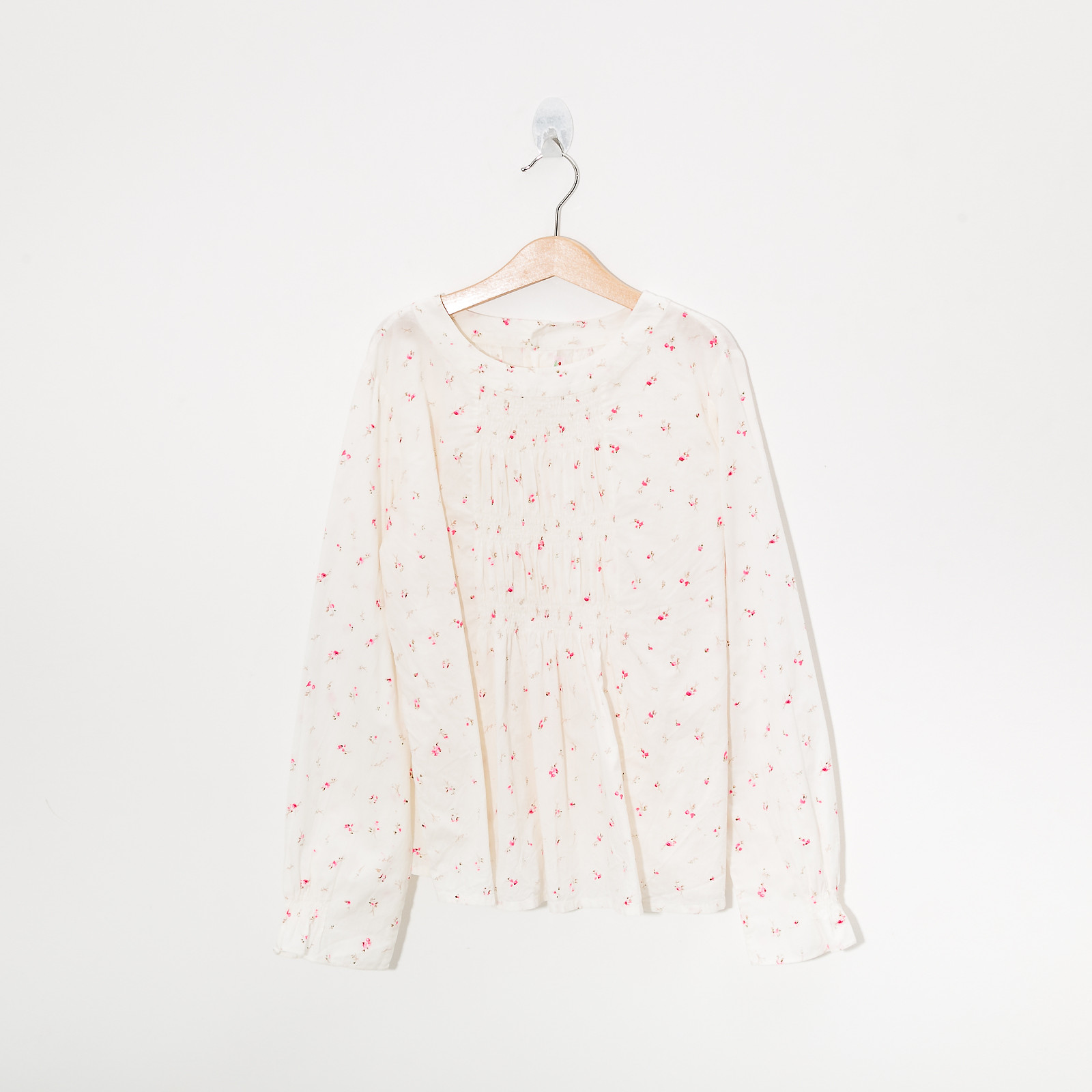 Рубашка бежевого цвета Bonpoint - фото из каталога магазина брендовой одежды Second Friend Store Рубашка Bonpoint - купить оригинал в секонд-хенде SFS - 1