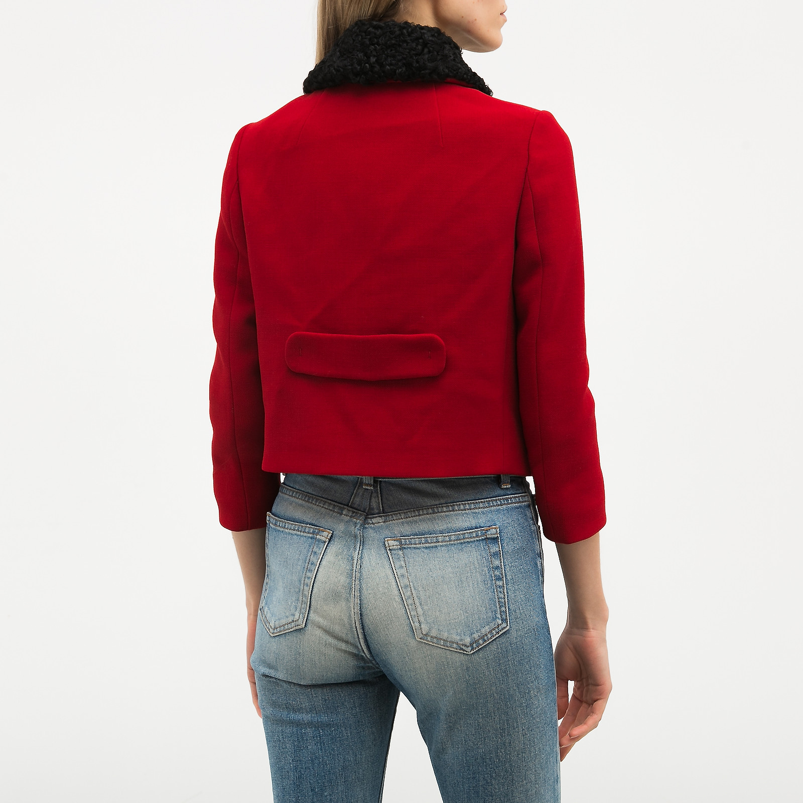 Жакет  красного цвета Miu Miu - фото из каталога магазина брендовой одежды Second Friend Store Жакет Miu Miu - купить оригинал в секонд-хенде SFS - 3