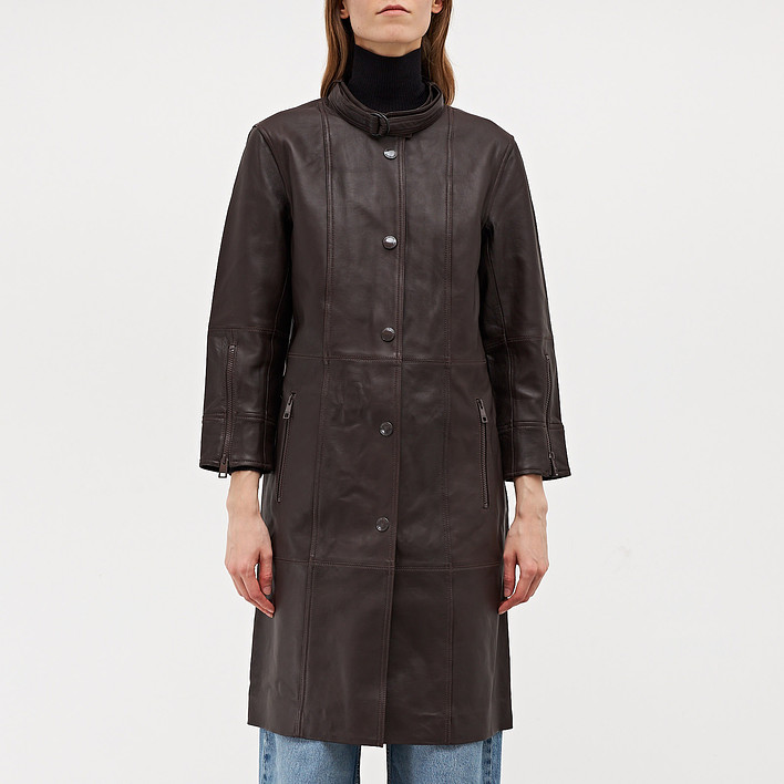 Кожаное пальто Zadig & Voltaire