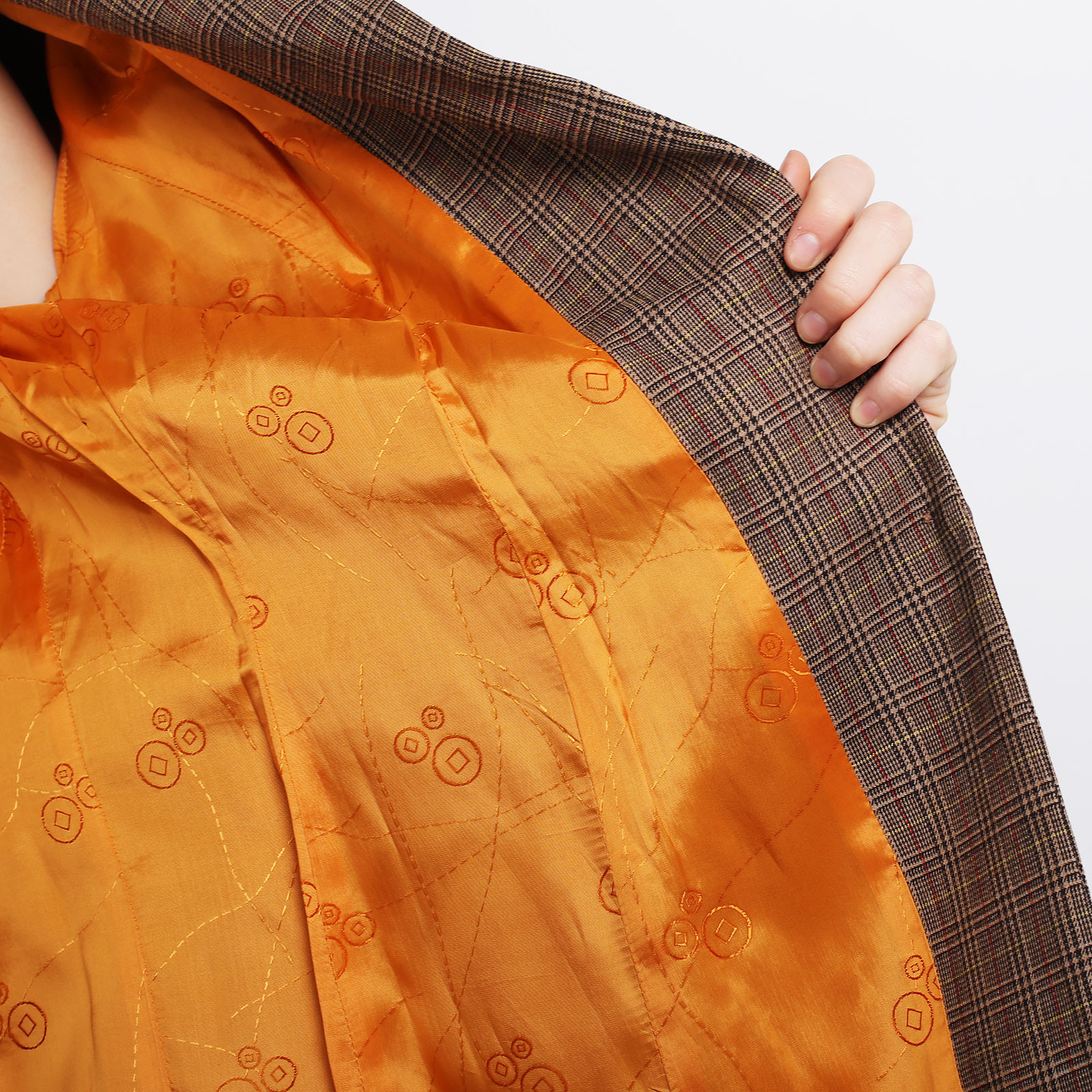 Пиджак коричневого цвета Kenzo Jungle - фото из каталога магазина брендовой одежды Second Friend Store Пиджак Kenzo Jungle - купить оригинал в секонд-хенде SFS - 5