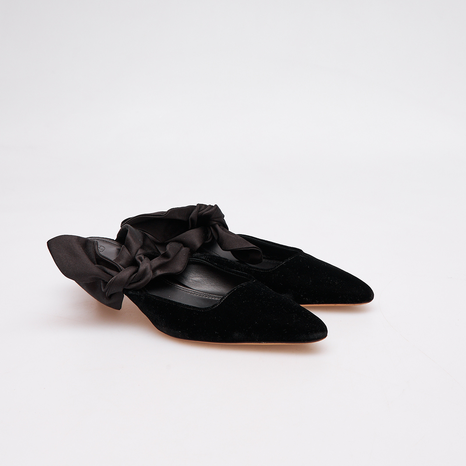 Мюли черного цвета The Row - фото из каталога магазина брендовой одежды Second Friend Store Мюли The Row - купить оригинал в секонд-хенде SFS - 2