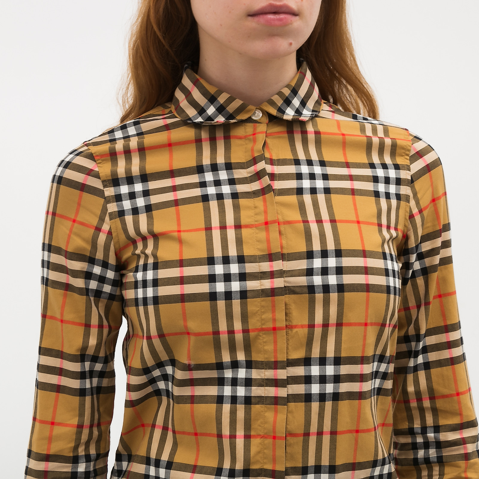 Рубашка  бежевого цвета Burberry - фото из каталога магазина брендовой одежды Second Friend Store Рубашка Burberry - купить оригинал в секонд-хенде SFS - 3